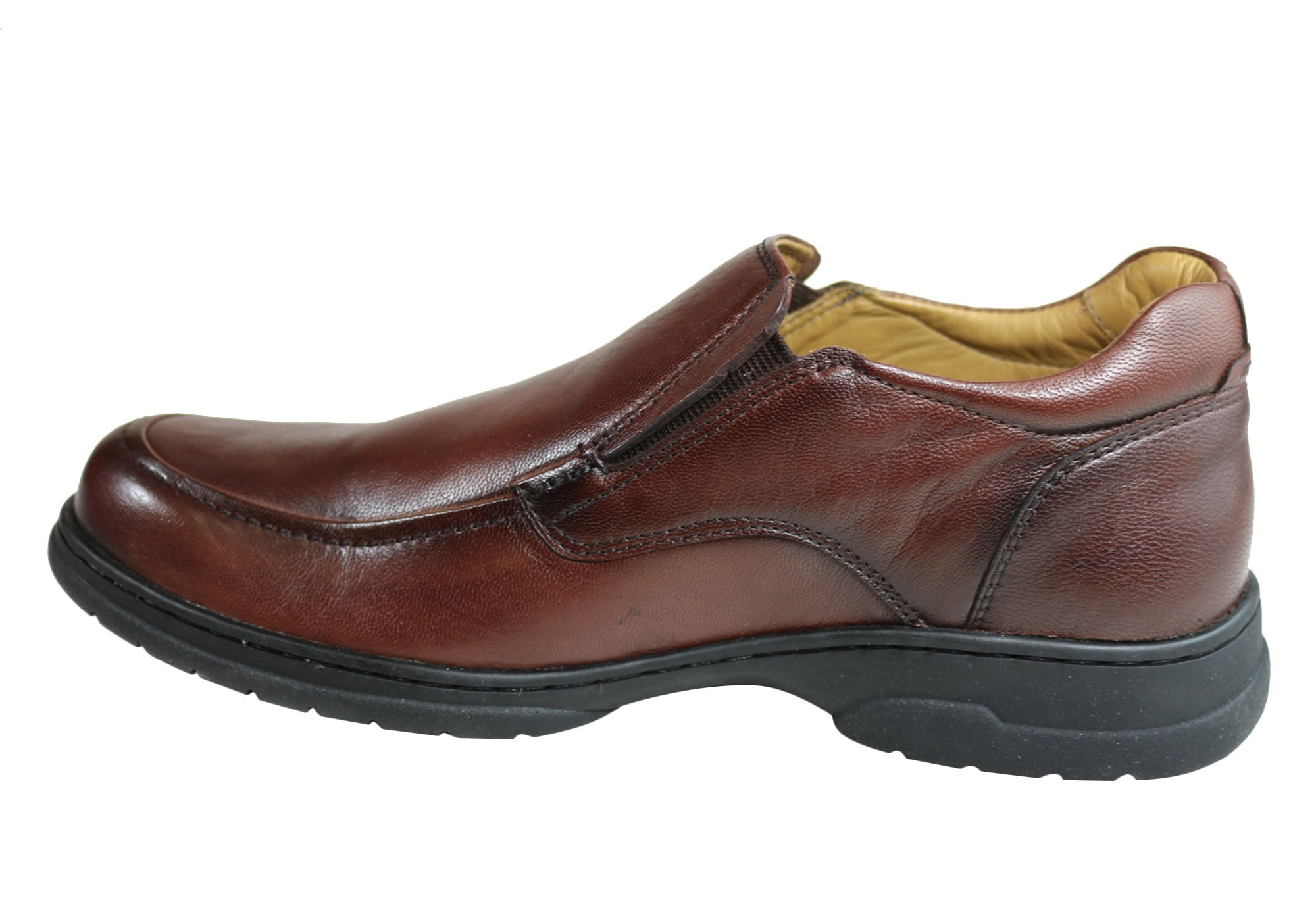 Ferricelli Vinnie Men's Leather Slip-On Comfort Shoes - Handmade in Brazil - Perfect for Casual Wear, Office & Travel