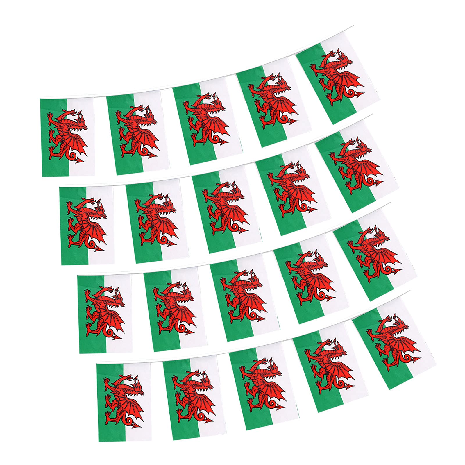 DFDGBD Glitter Eggs Wales Mini Ornament Flag - Hanging Window Decor, String Flags for Home & Party Decorations (One Size) - Perfect for St. David's Day, Welsh Pride Celebrations & Festive Home Decor