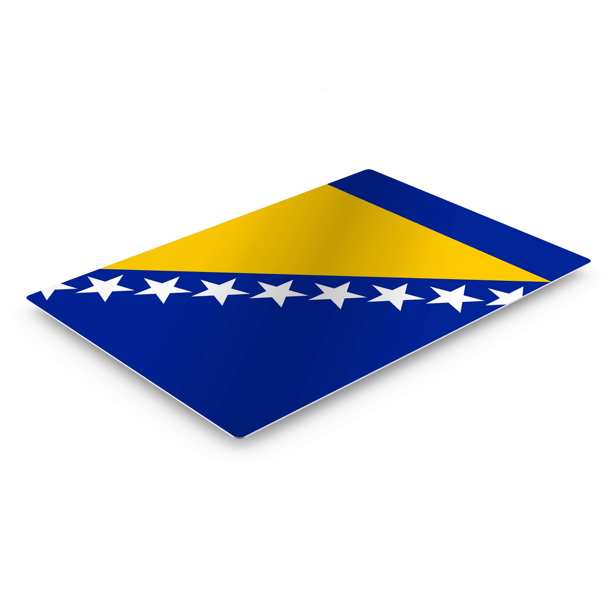 Bosnia Flag Metal Wall Art Print - 24x36 Inches, Ready to Hang, Made in USA | Modern Home & Office Decor for Living Room, Dorm, Bedroom, Kitchen, Man Cave, Sports Club & Bar | Patriotic Gift & Unique Wall Decor Idea