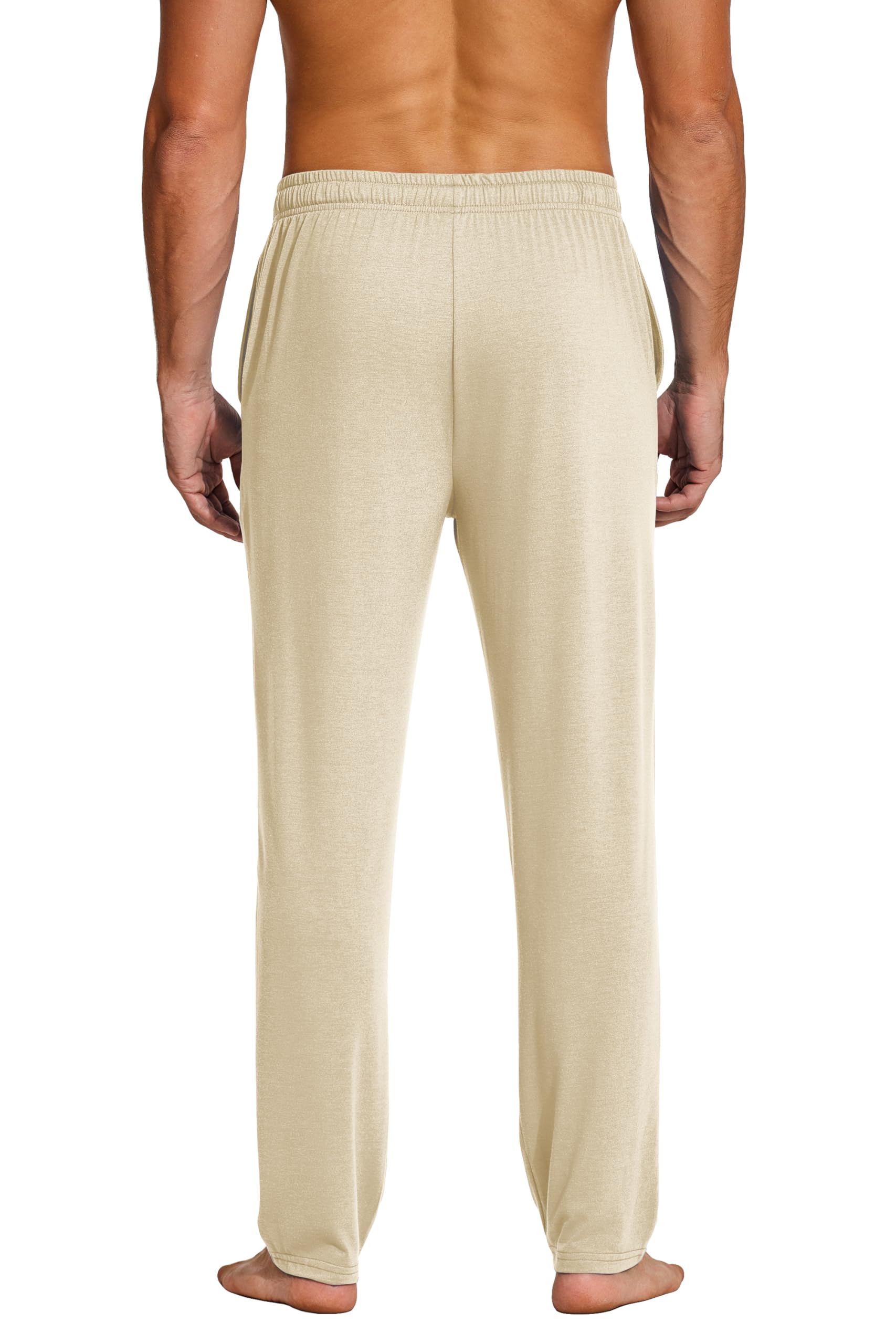 COOFANDY Men's Lightweight Yoga Sweatpants with Pockets - Open Bottom Lounge Pants with Drawstring for Casual Wear, Gym, Running & Home Relaxation