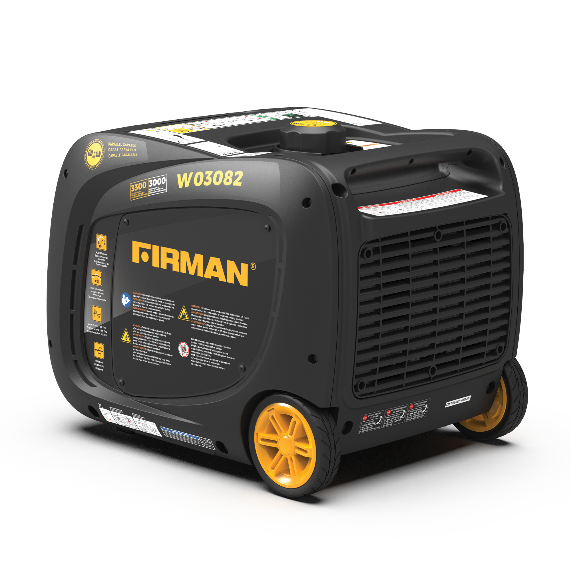 3300W Portable Inverter Generator with Electric Start - Quiet, Reliable Power for Camping, RV Trips & Emergency Backup