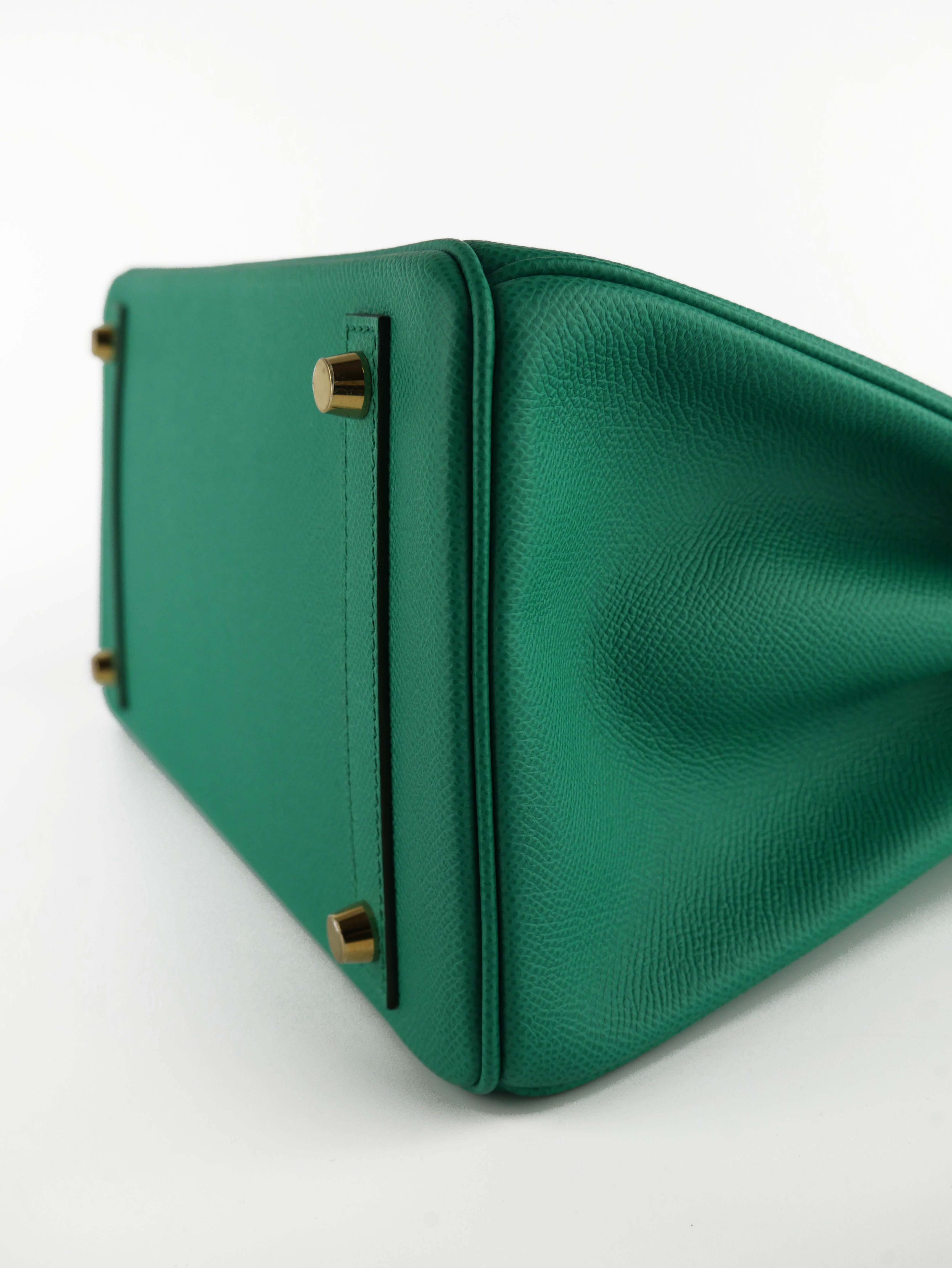 Authentic Hermes Birkin 30 Handbag in Vert Jade Green - Luxury Tote Bag for Women, Perfect for Work, Travel & Special Occasions