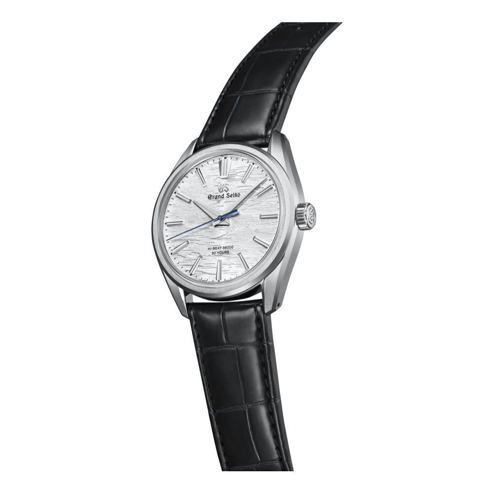 SLGW003 Evolution 9 Hi-Beat 36000 Automatic Watch - 38.6mm Silver Case with Genuine Leather Strap - Luxury Dress Watch for Business & Formal Occasions