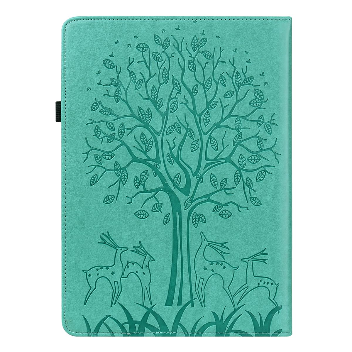 LMFULM® Kindle 11th Generation 2022 Case (6.8 Inch) - Premium PU Leather Protective Cover with Stand, Flip Design & Giraffe Tree Embossing in Green - Perfect for Reading, Travel, and Daily Use