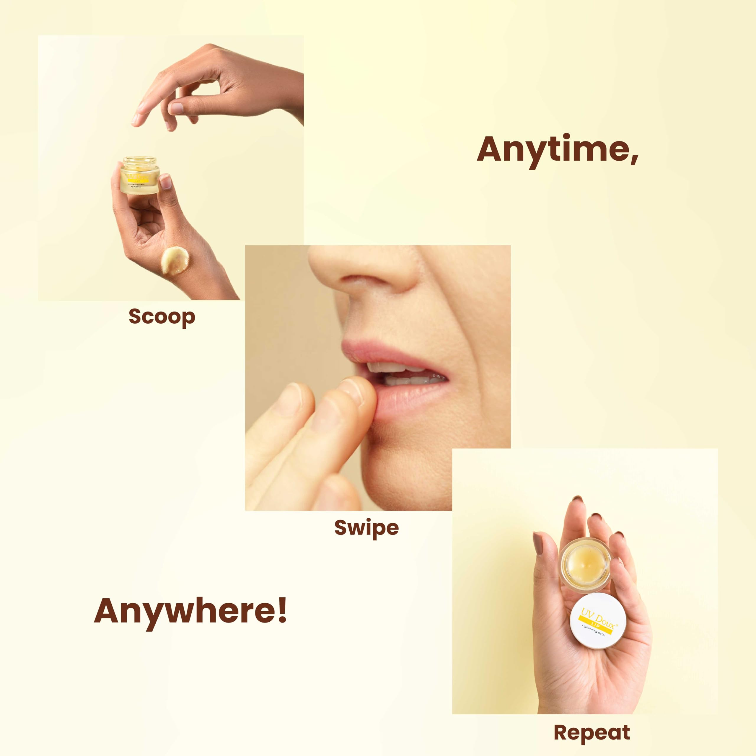 UV Doux SPF 40 PA++ Lip Lightening Balm with Almond Oil, Olive Oil & Vitamin E | Natural Lip Color Restoration | Hydrating & Nourishing Lip Care | Dermatologist Approved Unisex Vanilla Lip Balm (8g x 2) | Perfect for Daily Sun Protection & Chapped Lips Repair
