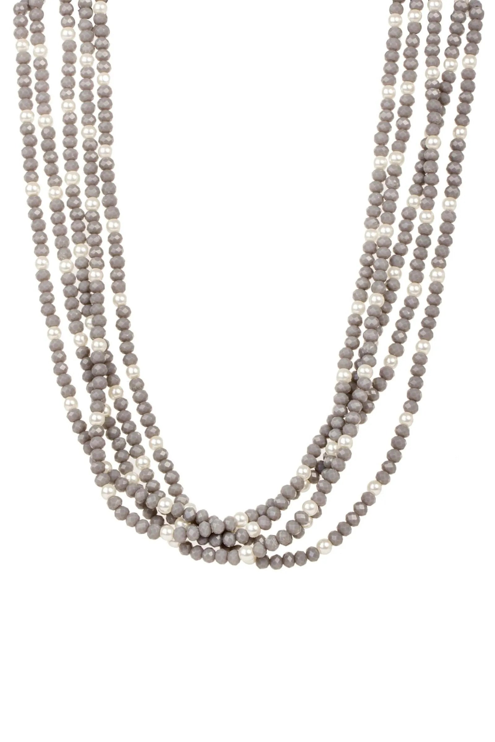 Elegant Short Pearl Crystal Layered Necklace for Women - Perfect for Weddings, Parties & Everyday Wear