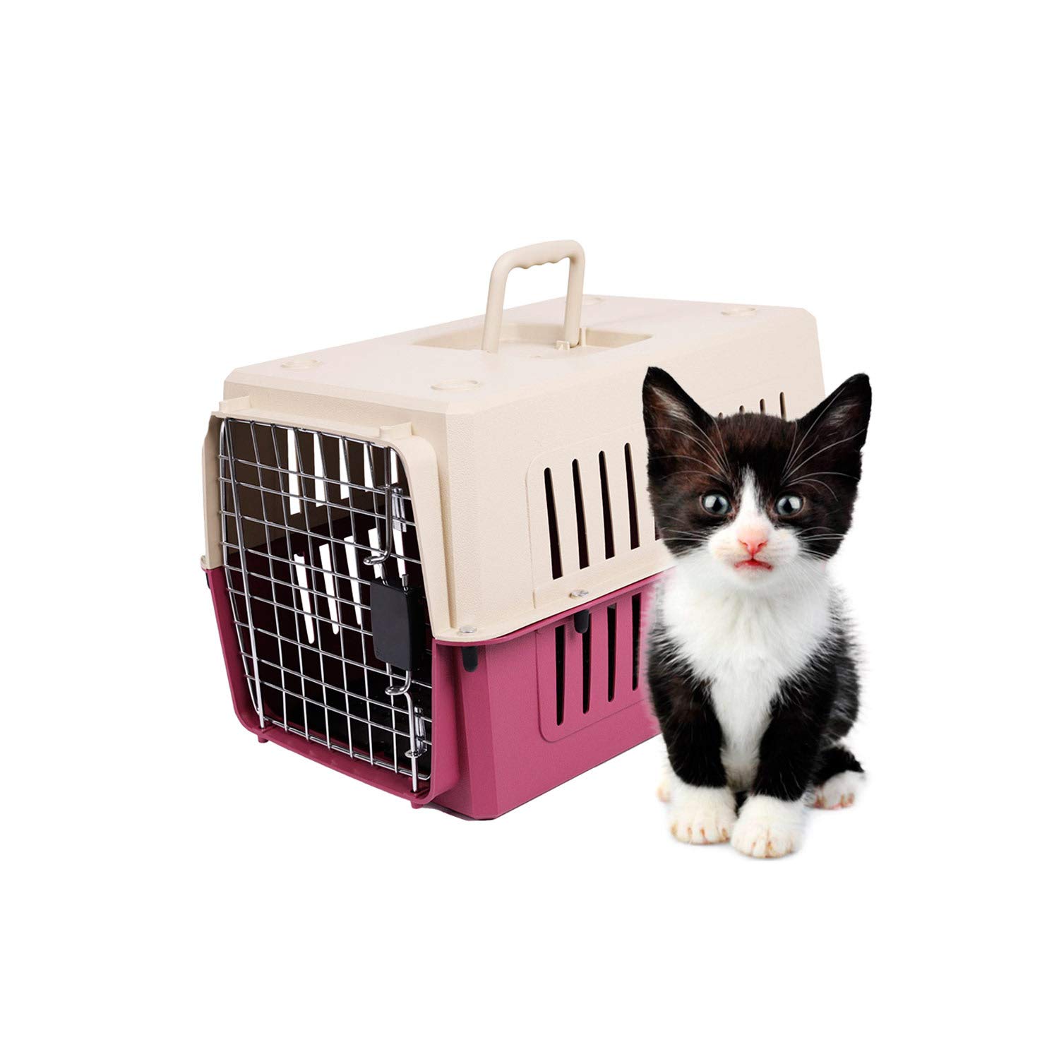 Portable Pet Airline Carrier Box - Lightweight Travel Cage for Dogs, Cats, Rabbits & Hamsters | Small, Medium & Large Sizes | Perfect for Air Travel, Road Trips & Outdoor Adventures