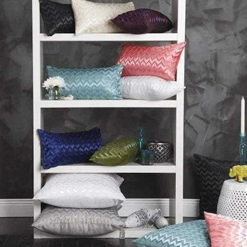 Logan & Mason Ultima Chevron Spa Long Cushion - Premium Comfort for Sofa, Bed, Floor Lounging | Perfect for Living Room, Bedroom, Patio Relaxation