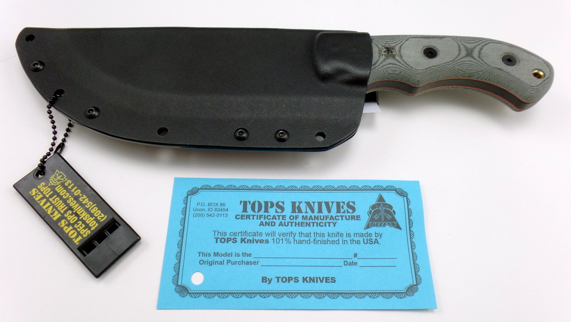 Tops Knives TPT010 Tom Brown Tracker Survival Knife - High Carbon Steel Fixed Blade for Hunting, Camping & Outdoor Adventures