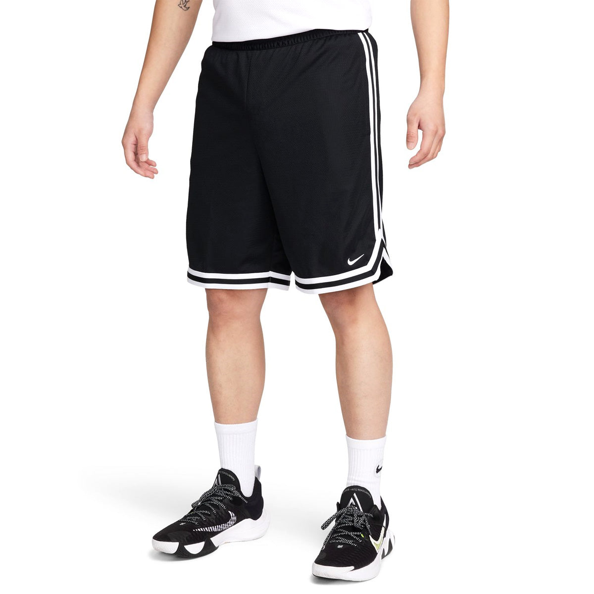 DNA Dri-Fit Shorts for Men - Breathable Quick-Dry Workout Running Gym Shorts (Black) - Perfect for Training, Jogging & Active Lifestyle