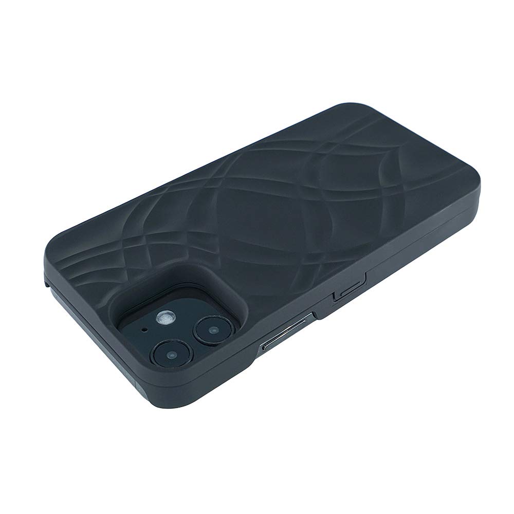Shockproof Wallet Case for iPhone 12 Mini 5.4 Inch with Built-in Mirror & Card Holder - Black | Perfect for Daily Use, Travel, and Hands-Free Convenience