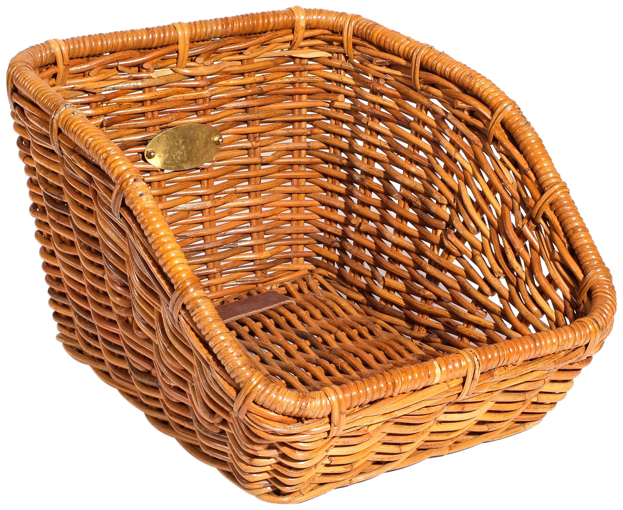 Nantucket Bicycle Basket Co. Tremont Rear Cargo Basket - Durable Wicker Bike Basket for Rear Rack - Perfect for Groceries, Picnics & Commuting