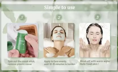 Best Purifying Clay Stick Mask for Deep Cleansing & Blackhead Removal - Acne Treatment for Oily & Sensitive Skin | Perfect for Daily Skincare Routine & Spa Nights