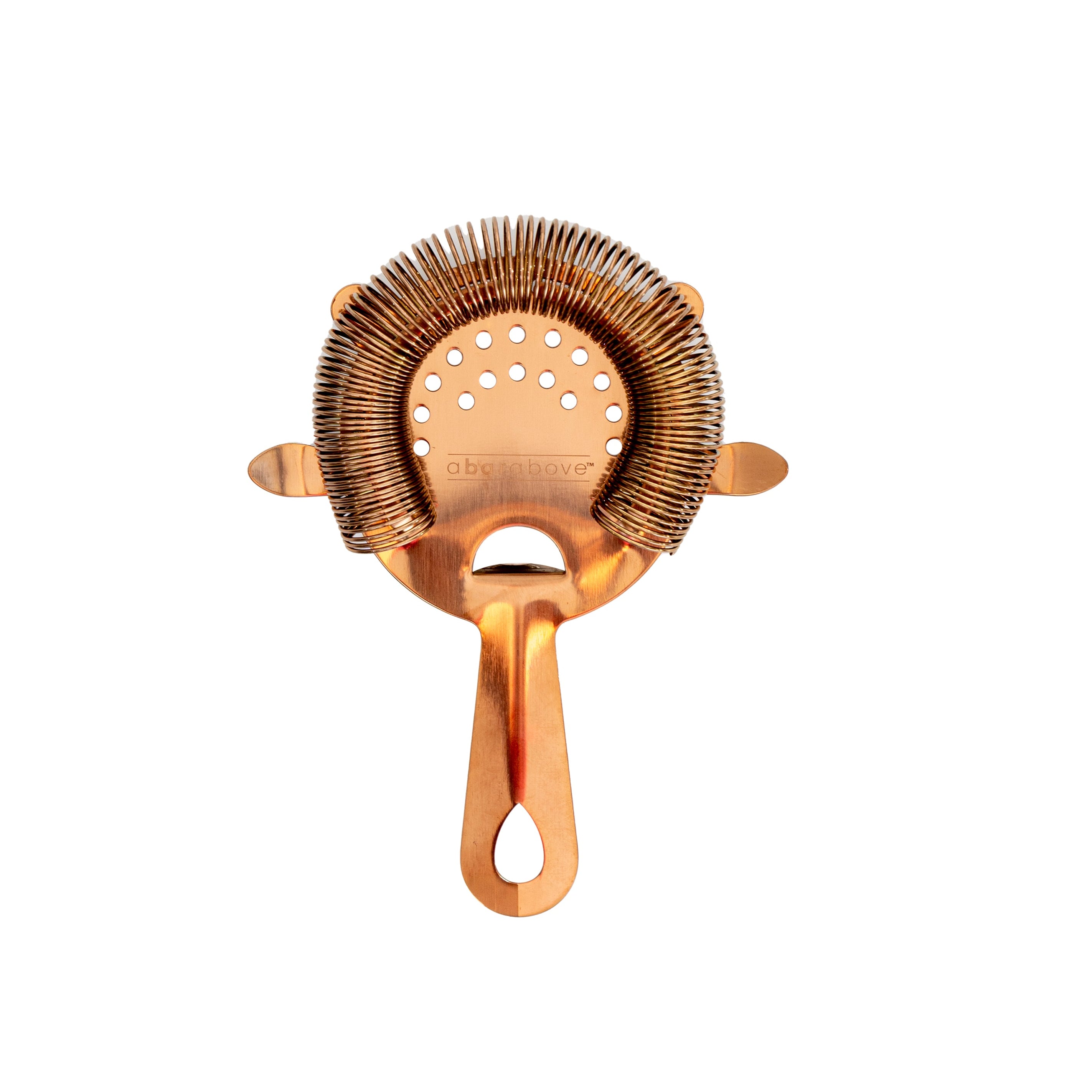 Vintage 4-Prong Hawthorne Cocktail Strainer - Antique Copper Finish for Classic Mixology & Home Bar Use