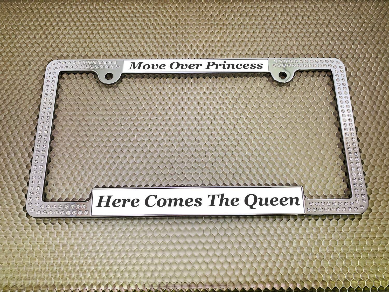 Custom Laser Engraved Crystal License Plate Frame - Personalized Car Bling for Gifts & Customization