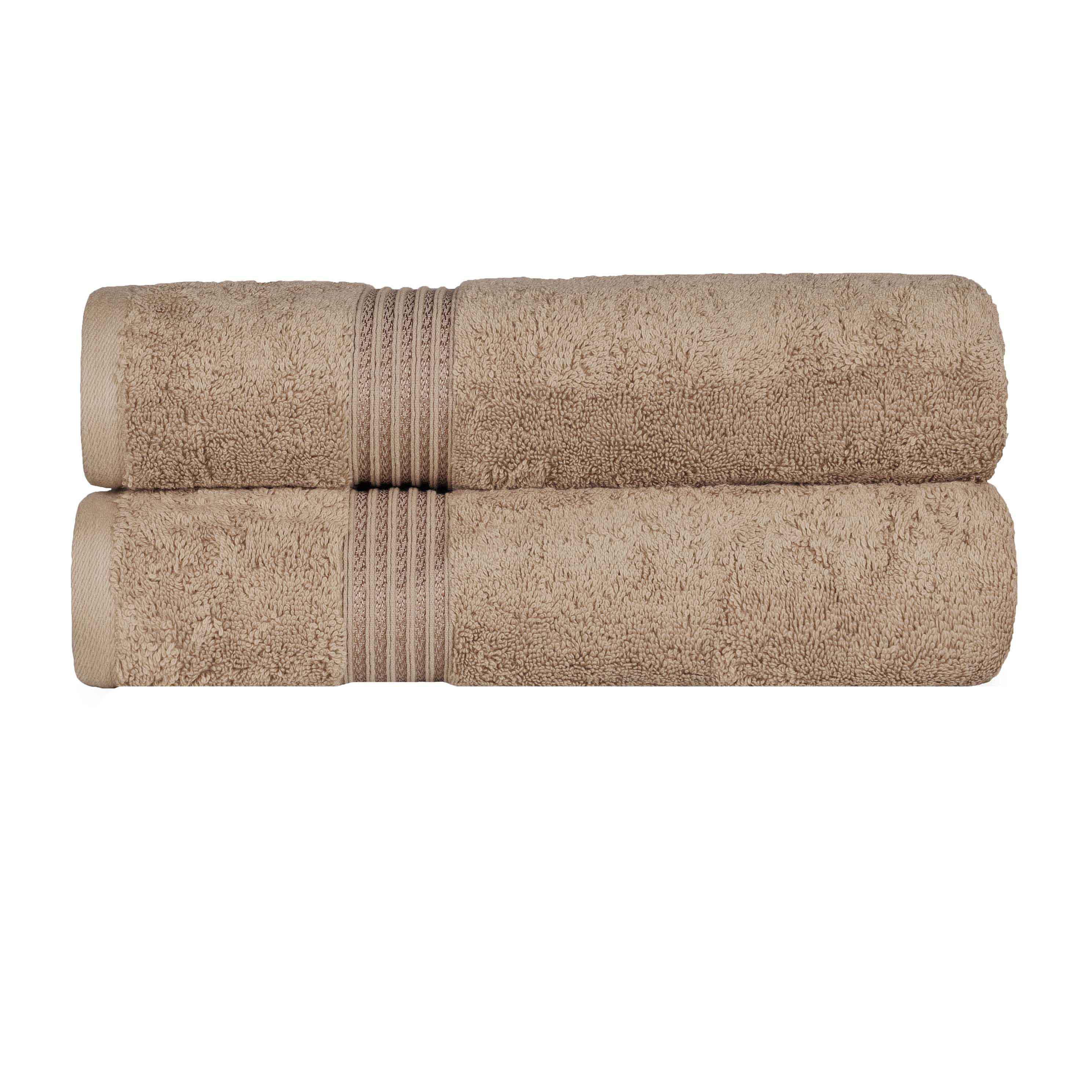 Premium Egyptian Cotton Bath Towels Set of 2 - Ultra Soft & Highly Absorbent - Luxury Bath & Spa, Beach, Gym Essentials for Home & Travel