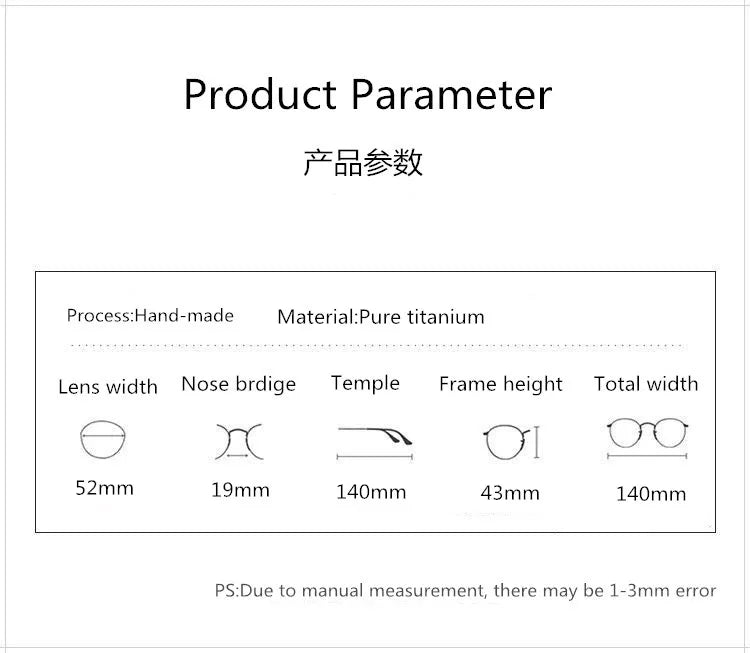 Stylish Aimee Unisex Full Rim Oval Double Bridge Titanium Eyeglasses Frame 9531 - Lightweight & Durable for Work, Reading & Everyday Wear