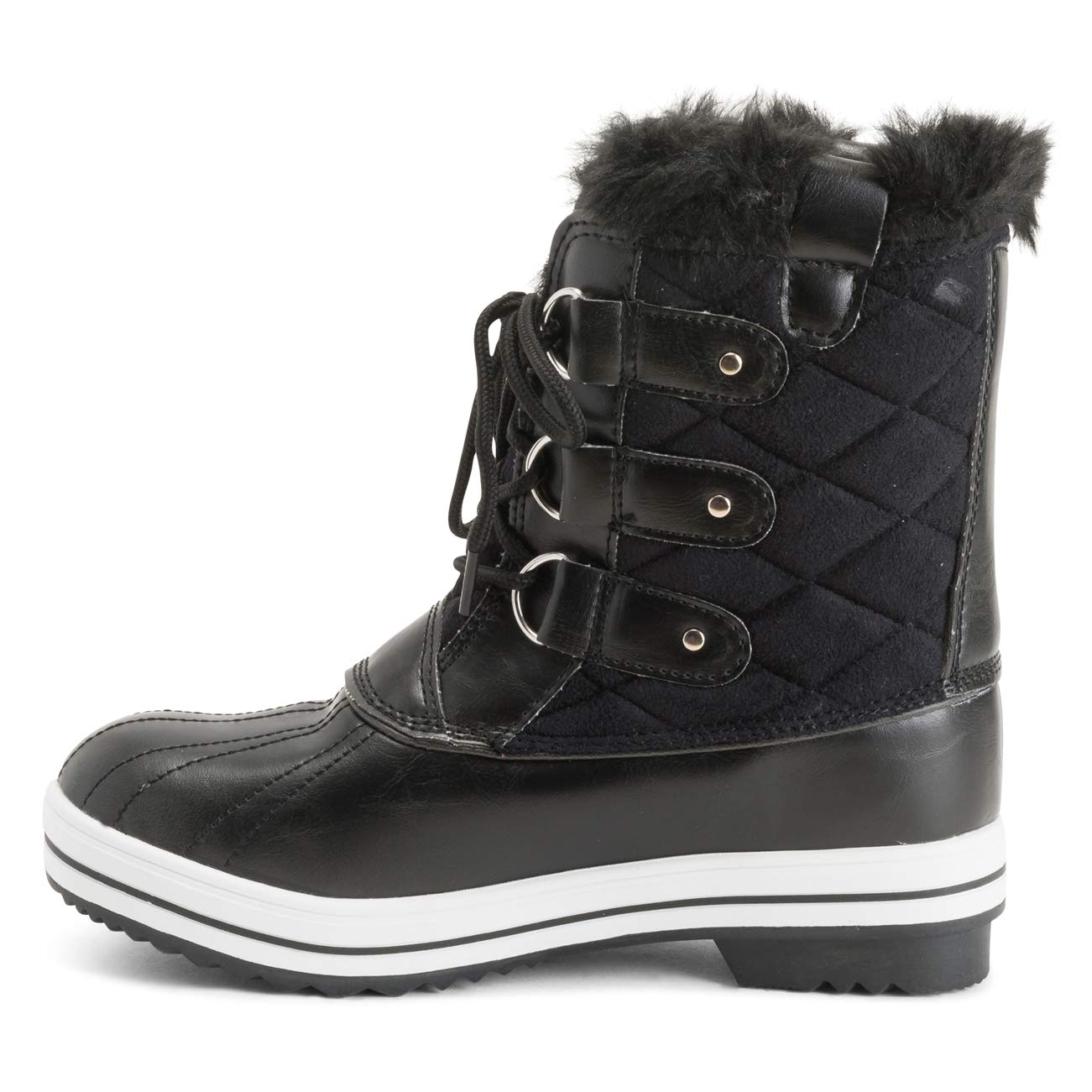 Polar Products Women's Quilted Waterproof Snow Boots - Warm Winter & Rain Boots for Cold Weather, Outdoor Activities, and Snowy Days