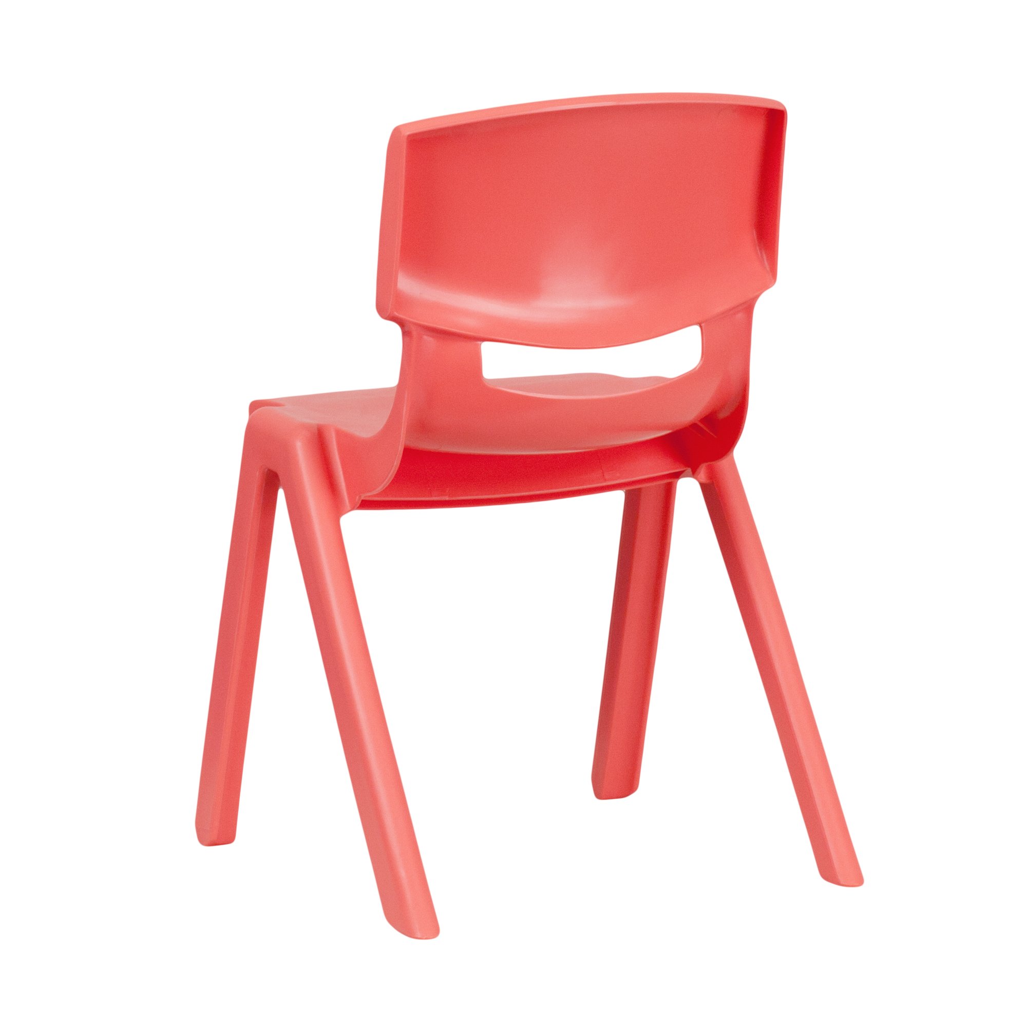Flash Furniture Whitney 5-Pack Red Plastic Stackable School Chairs - 13.25