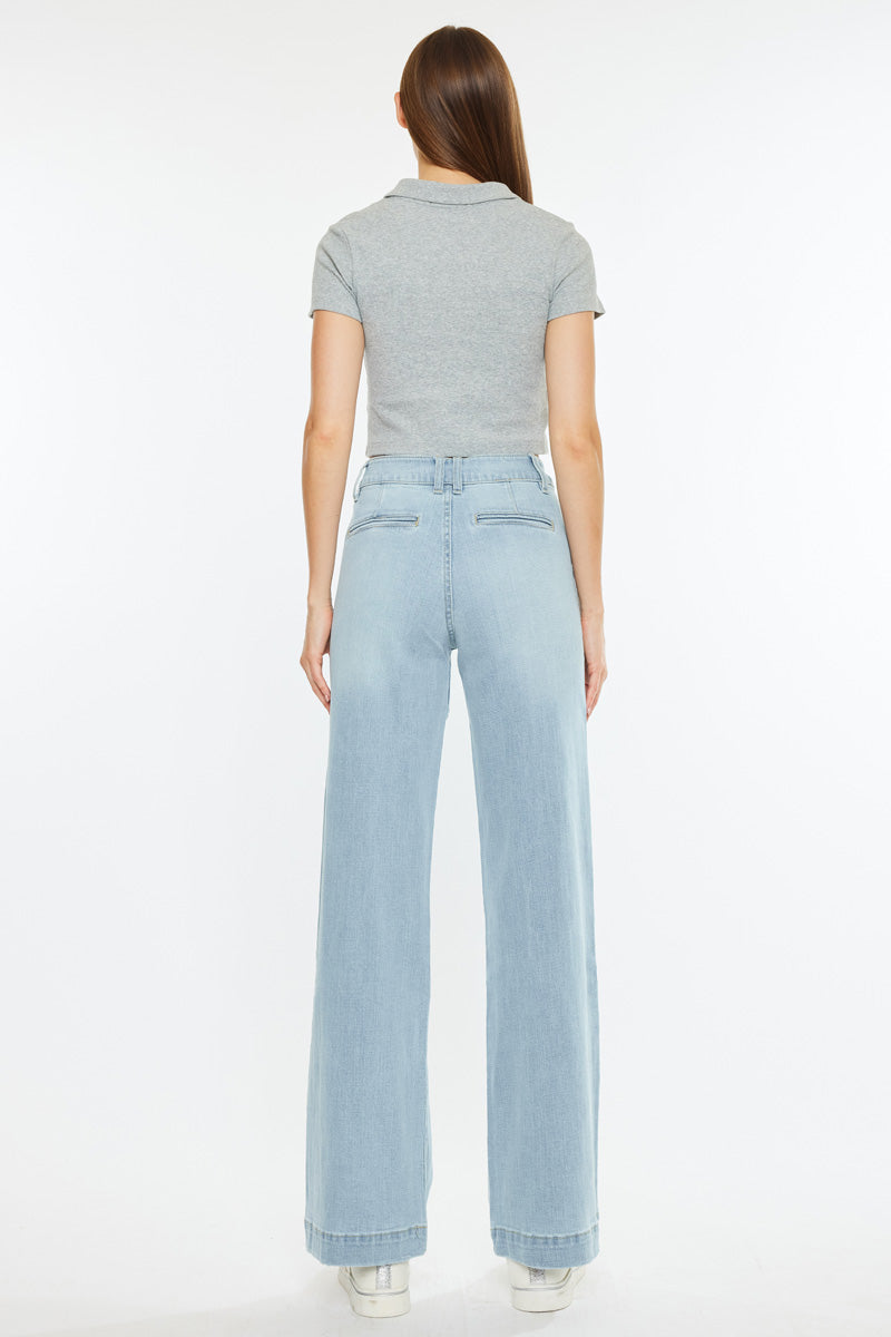 Celine Ultra High Rise Wide Leg Jeans for Women - Stretchy Comfort Denim Pants with Flared Fit | Perfect for Casual Outfits, Date Nights & Street Style Fashion