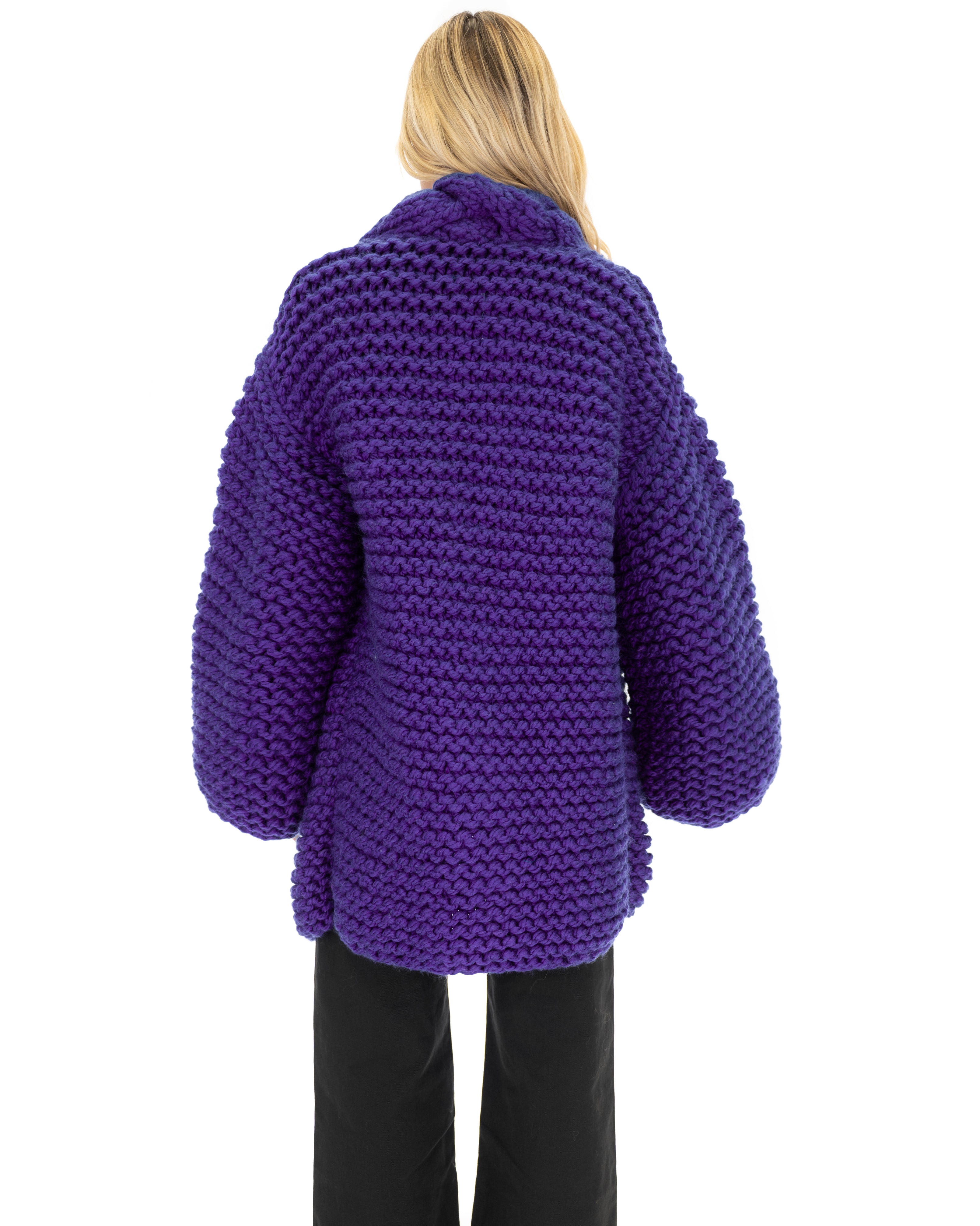 Women's Cable Knit Coat - Soft Wool Winter Jacket for Ladies - Perfect for Cold Weather, Office Wear & Casual Outfits
