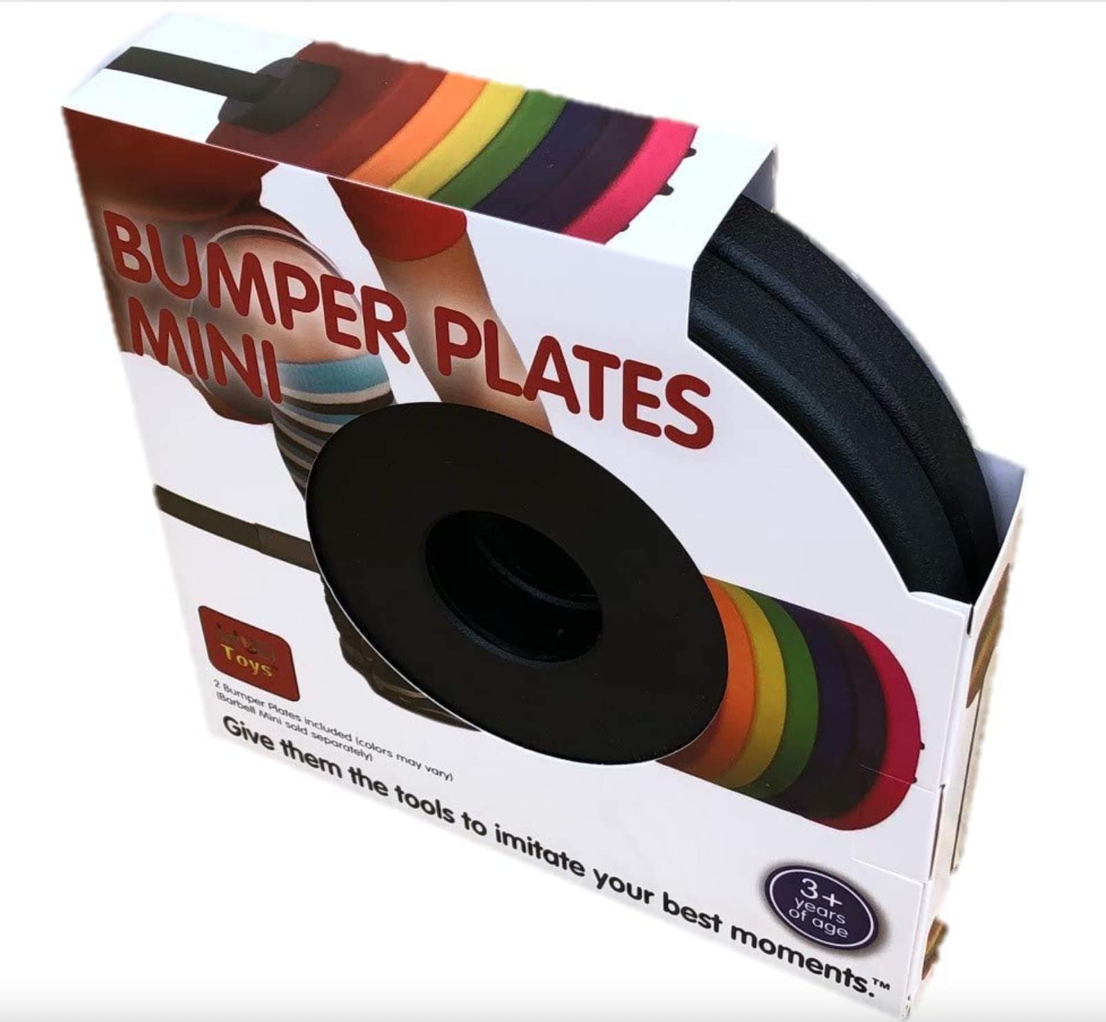 Colorful Mini Bumper Plates for Kids - Safe & Durable Barbell Add-On Weights - Children's Fitness Equipment for Home Gym Workouts - Perfect for Kids' Exercise, Strength Training, and Family Fitness Activities