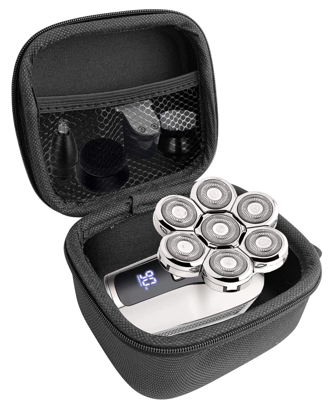 FEIMUOSI Electric Head Shaver Hard Protective Case - Durable Travel Storage Cover for Men's Bald Head Shavers - Perfect for Home, Gym & Travel Use
