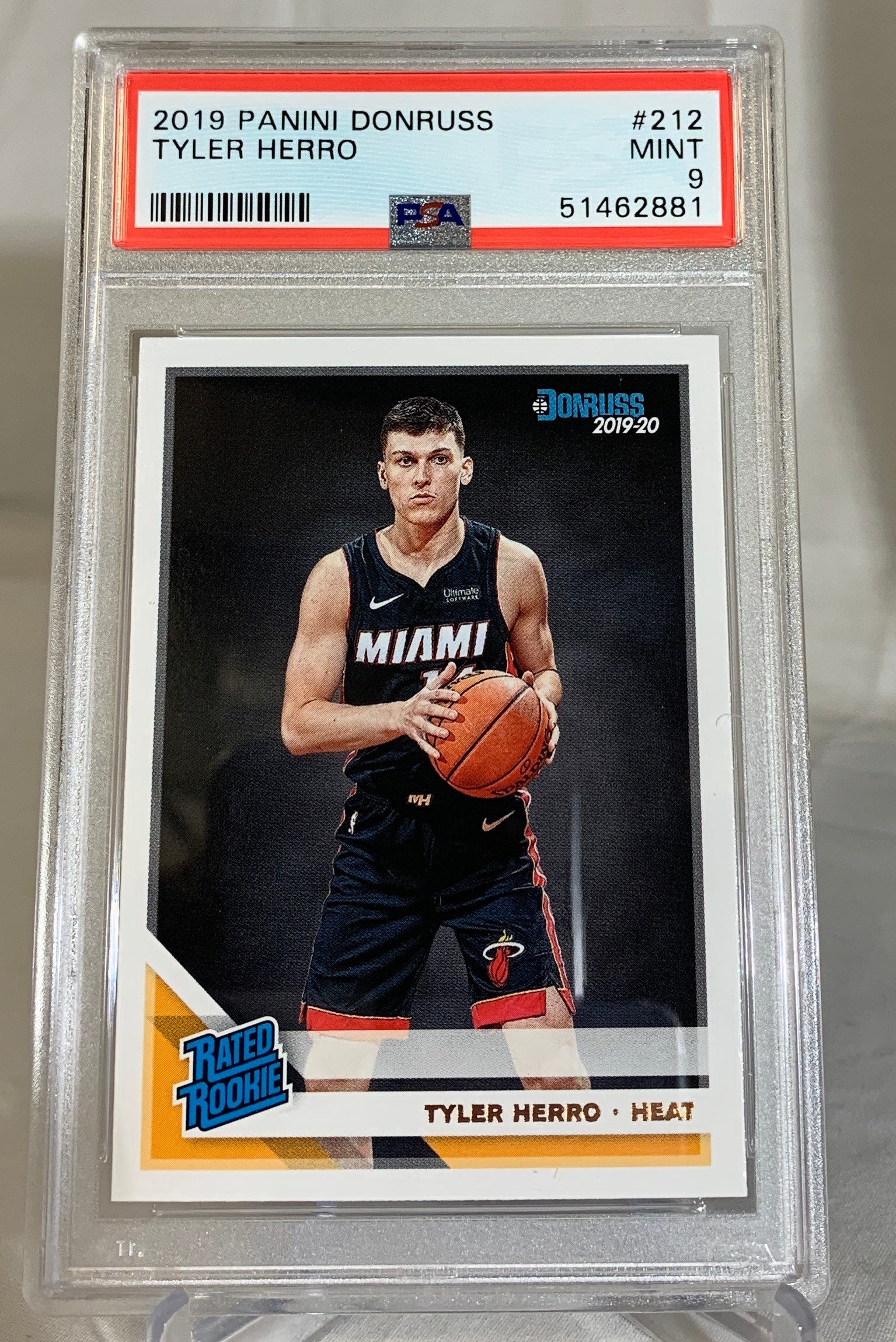 2019-20 Tyler Herro Rookie Card #212 Panini Donruss NBA Miami Heat PSA 9 Mint Condition - Perfect for Basketball Collectors, Sports Memorabilia Fans & Investment Collectibles