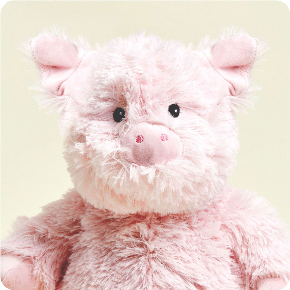 Weighted Heated Pig Stuffed Animal - Warmies Plush Toy for Stress Relief & Comfort - Perfect for Anxiety Relief, Warm Hugs, and Cozy Nights