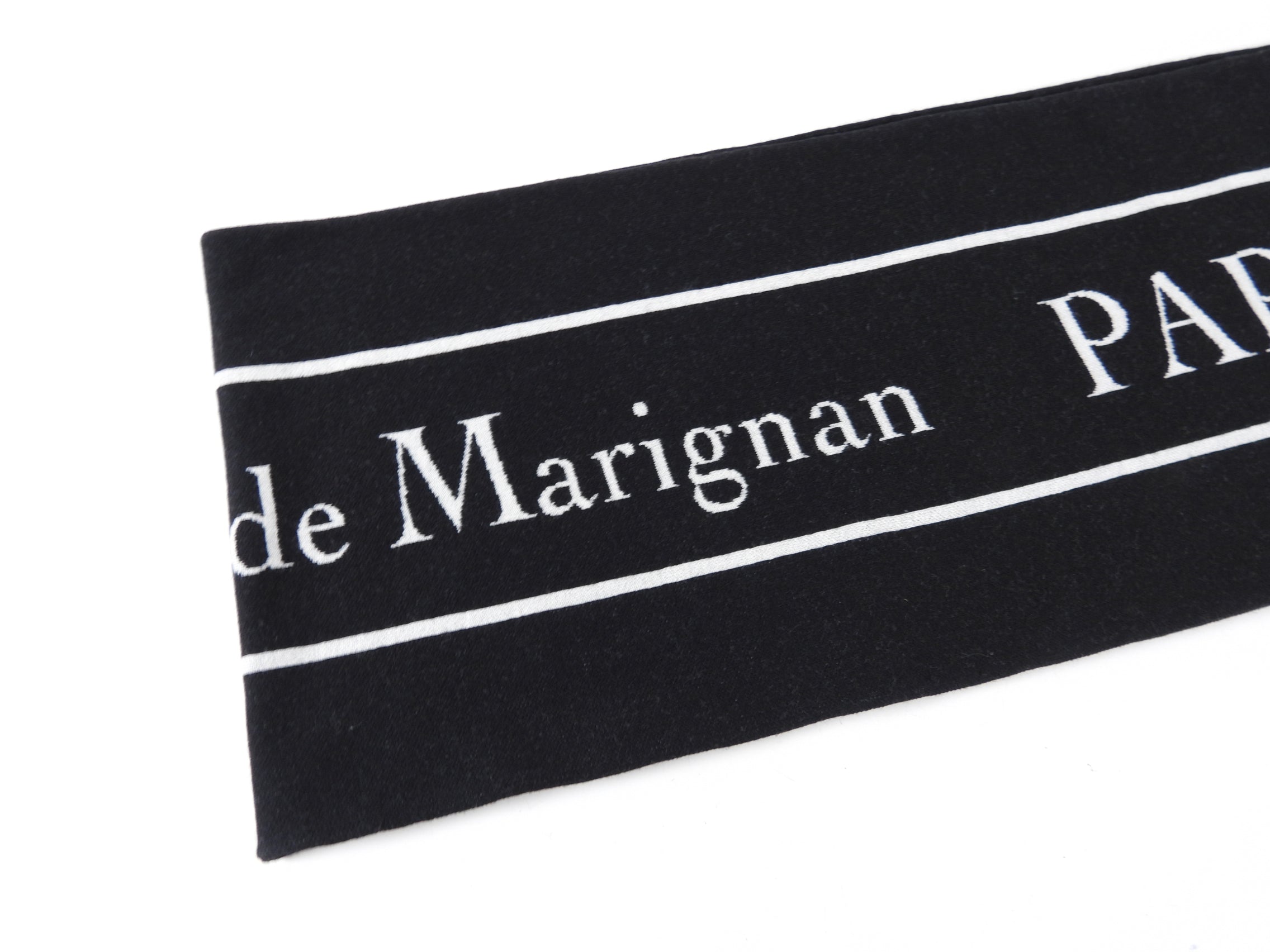 Christian Dior Black and White Knit Long Scarf - Luxury Cashmere Wrap for Women, Fashionable Winter Accessory for Office, Travel and Special Occasions