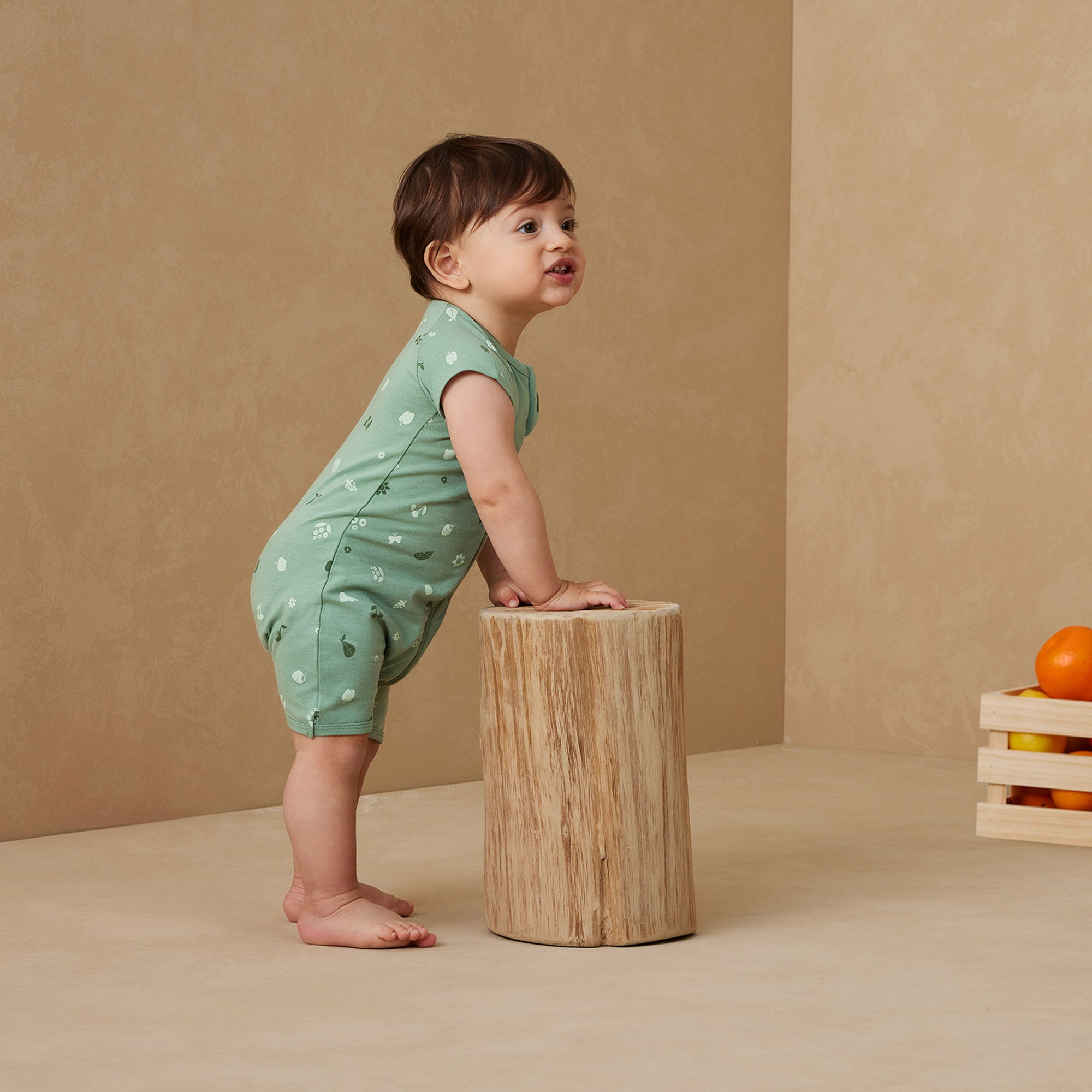 ErgoPouch 0.2 TOG Short Sleeve Sleep Zip Bodysuit - Organic Cotton Baby Sleepwear for Newborns & Infants - Perfect for Nursery, Daycare & Summer Nights - Sweet Orchard Print