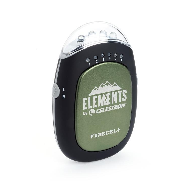 Celestron Elements FireCel Plus - Portable USB Warmer, Charger & Flashlight for Camping, Hiking & Emergency Use - Model 93544
