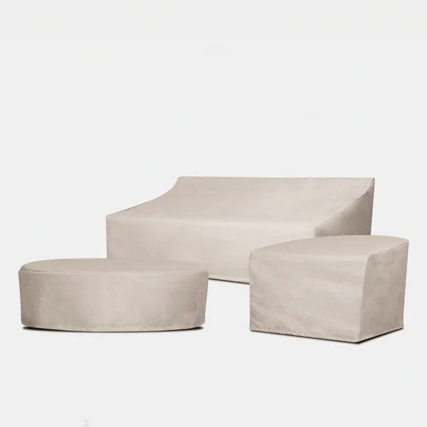 Amalfi Curved Chaise Right Sectional Sofa with Weather-Resistant Cover - Perfect for Outdoor Patio, Poolside & Garden Relaxation
