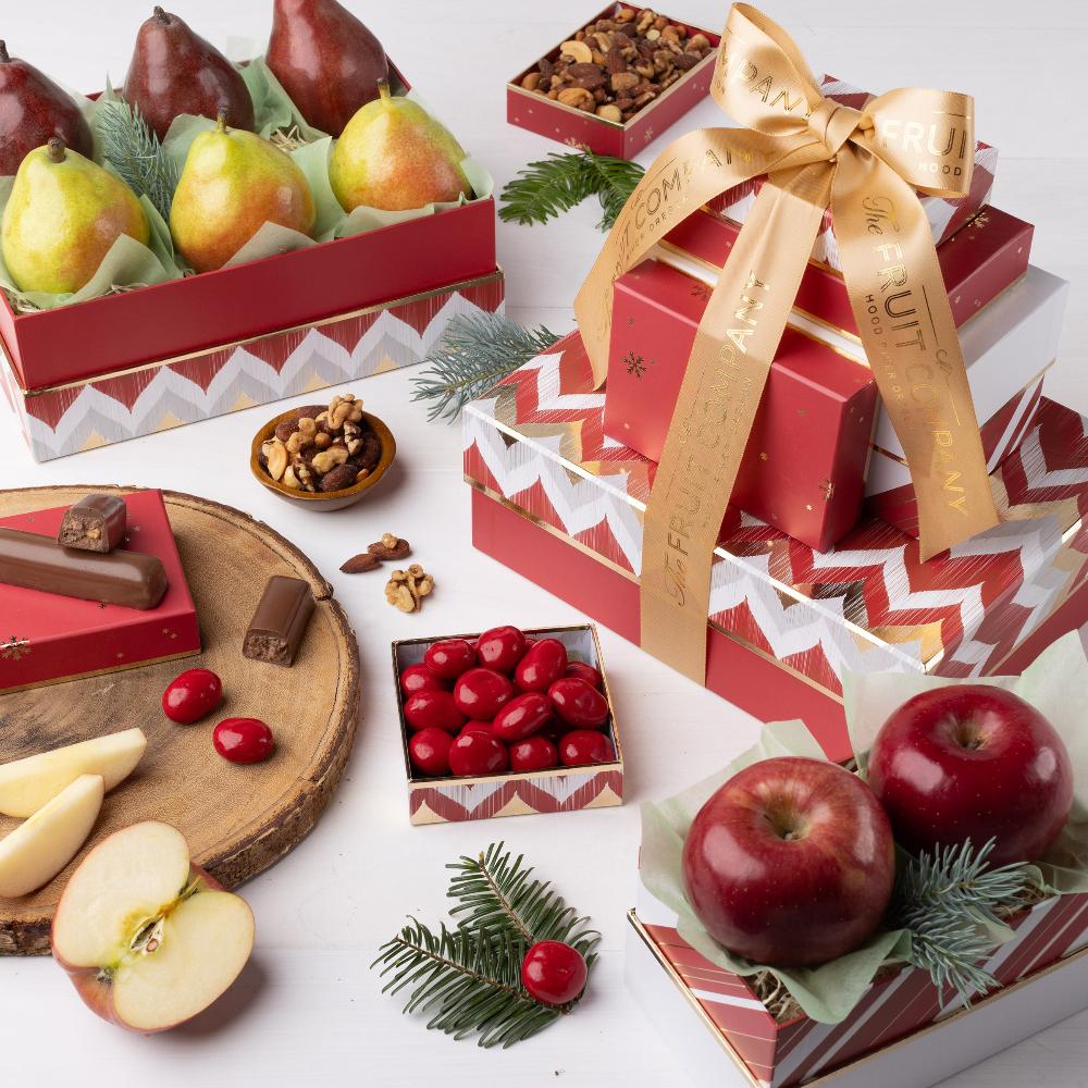 Holiday Gift Tower - Premium 3-Tier Christmas Present Box Set for Festive Gifting | Perfect for Holiday Parties, Secret Santa & Corporate Gifts