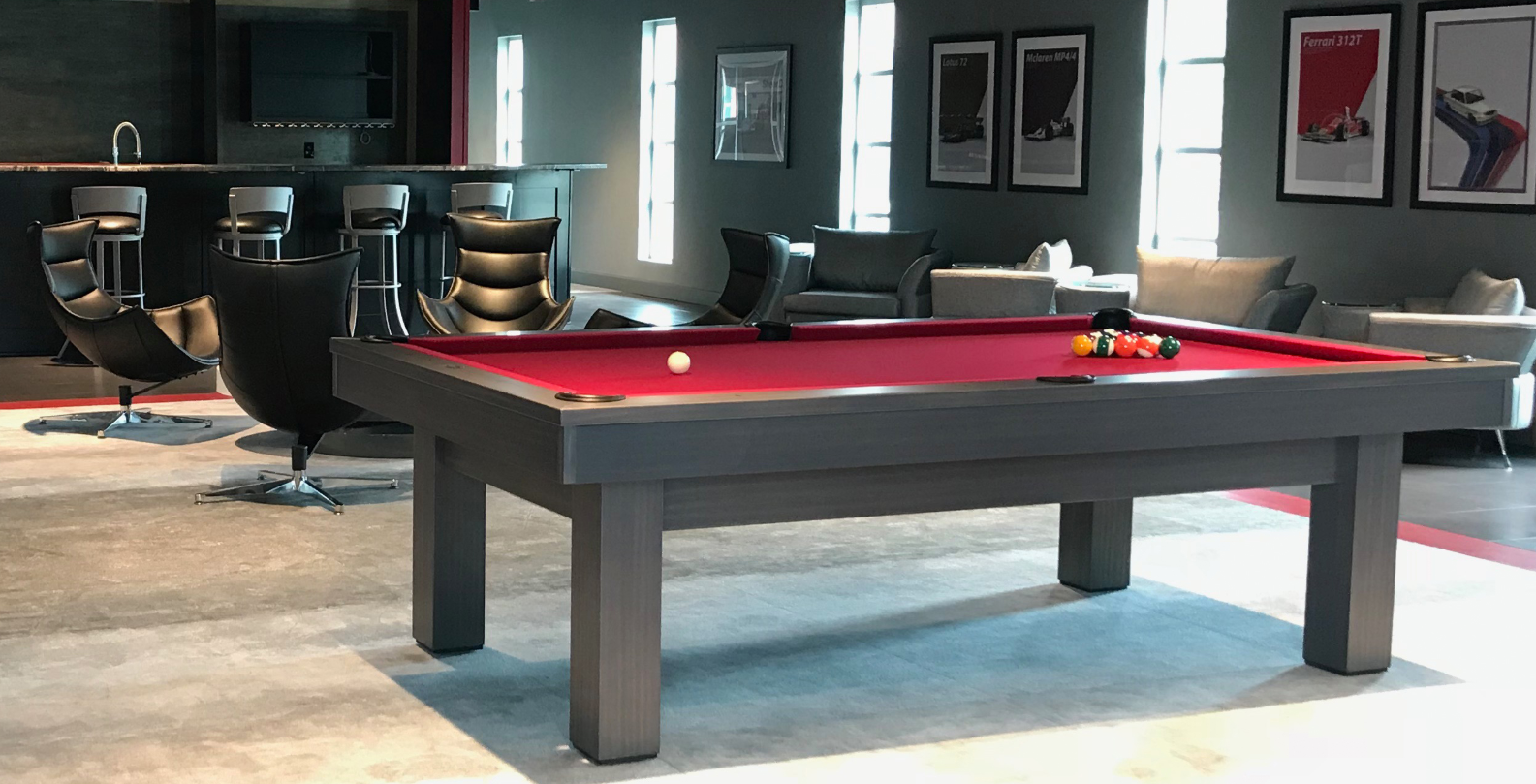Olhausen West End Pool Table - Professional 8-Foot Billiard Table for Home & Game Rooms | Perfect for Family Fun & Entertainment