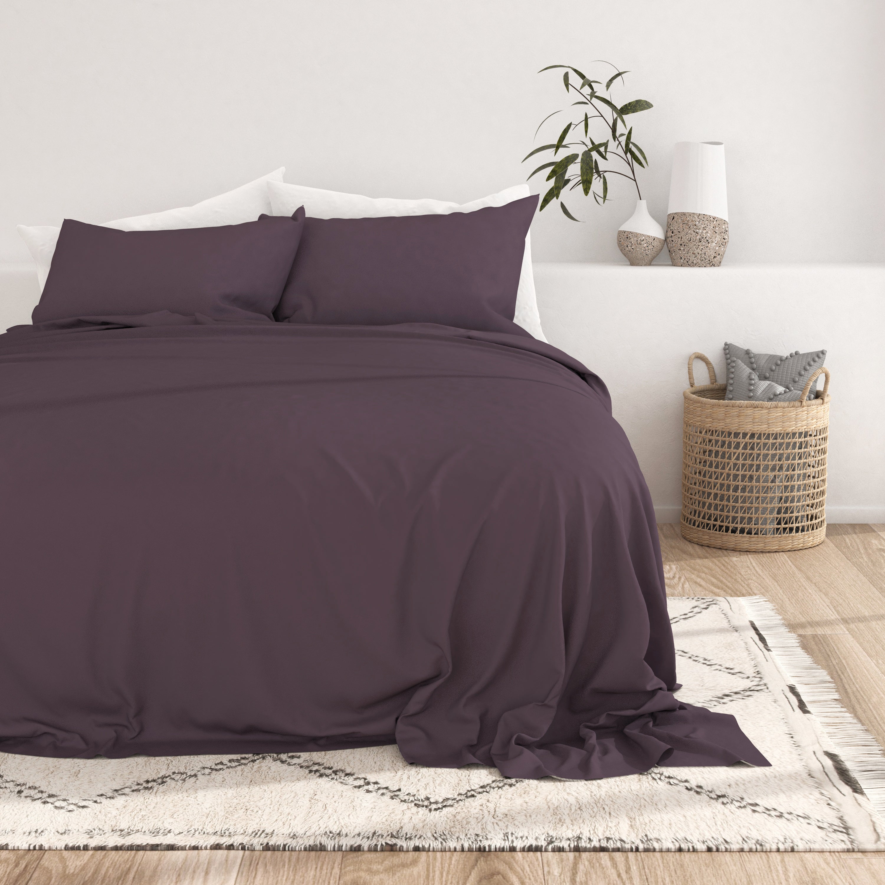Premium 4-Piece Essential Sheet Set - Soft & Breathable Bed Sheets for Ultimate Comfort - Perfect for Bedroom, Guest Room, or Dorm