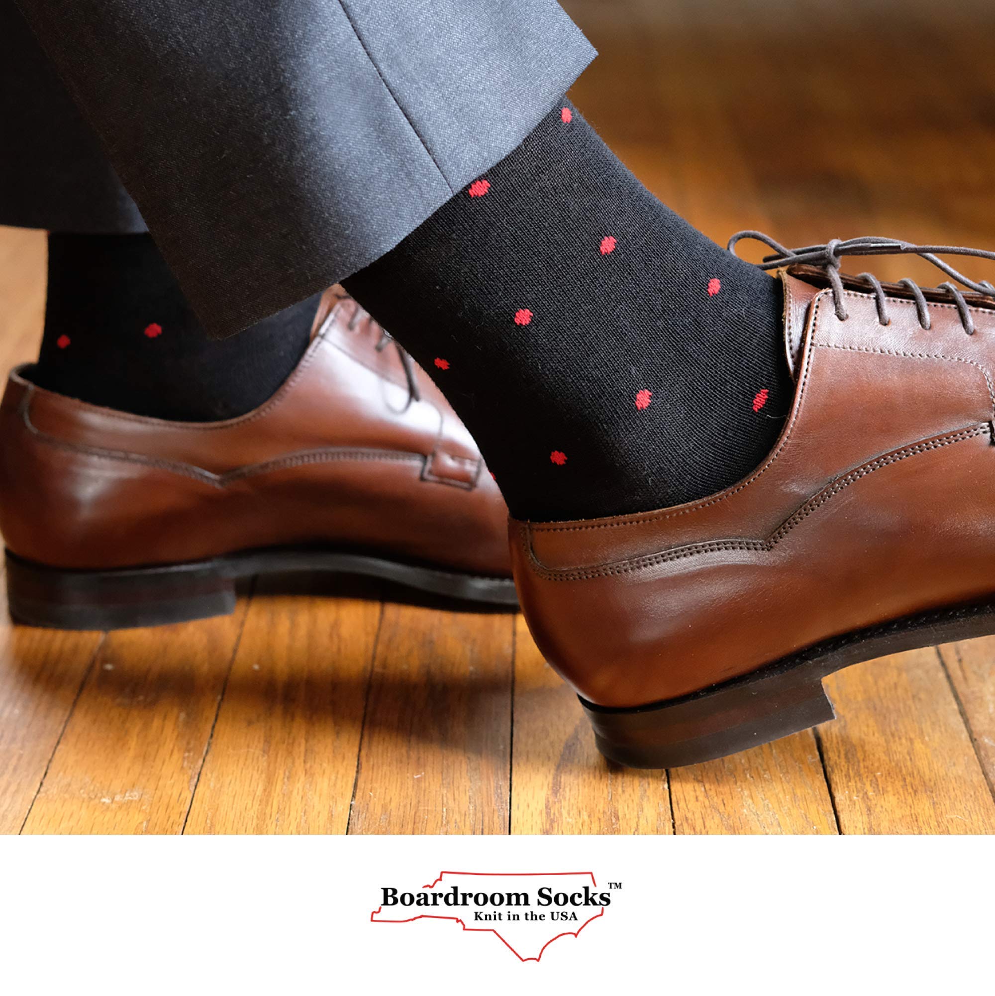Premium Merino Wool Over-the-Calf Dress Socks for Men - Breathable, Comfortable & Stylish Patterned Socks for Business, Office & Formal Occasions