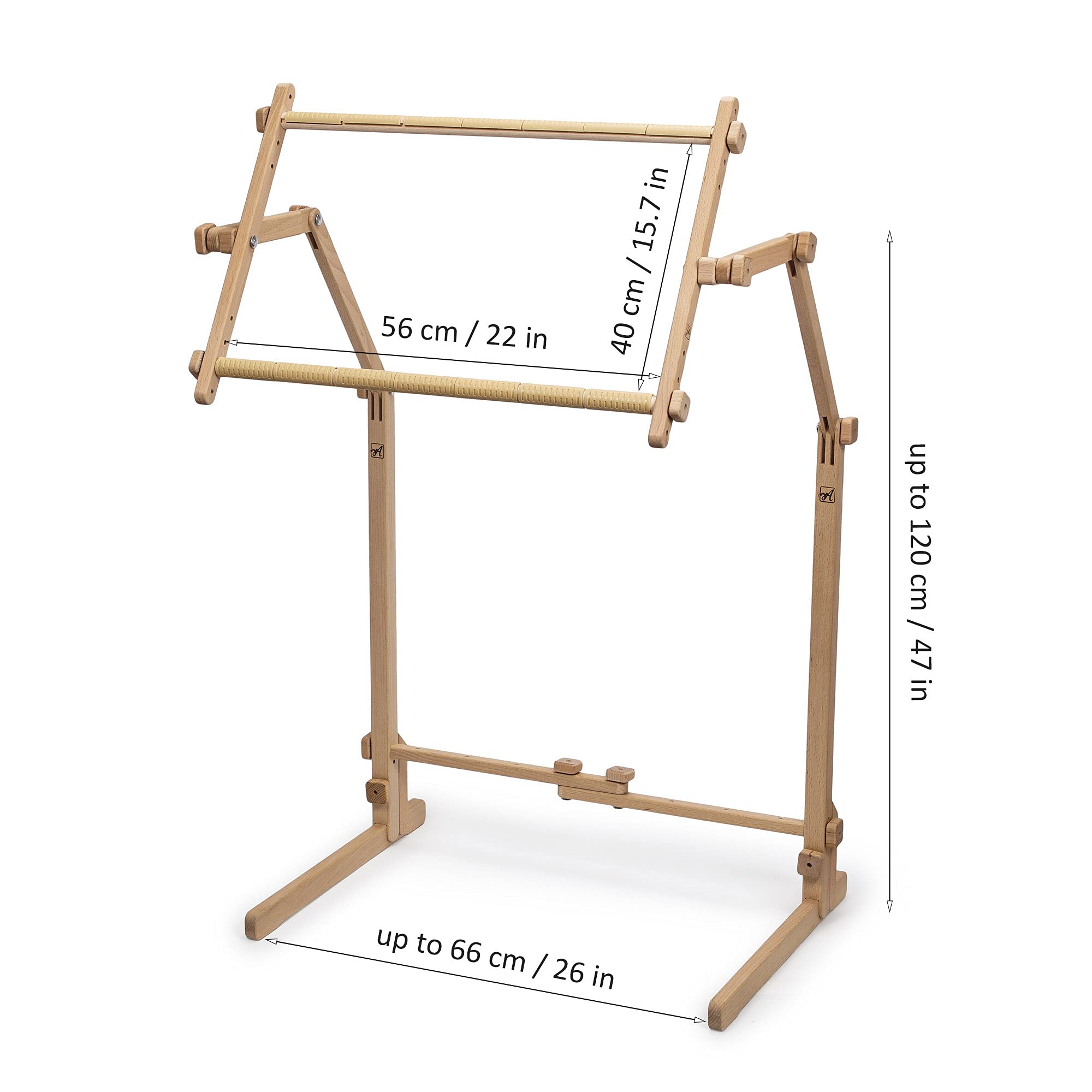 Adjustable Organic Beech Wood Tapestry Stand for Cross Stitch & Embroidery - 15.7