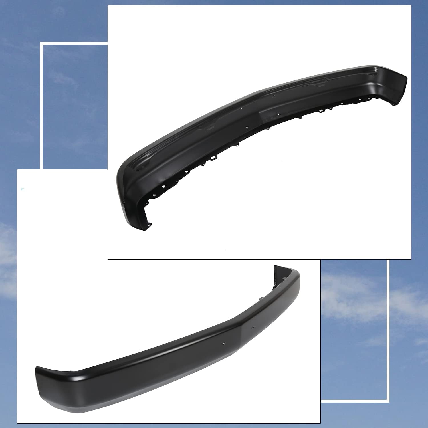 Kojem Front Primed Bumper Face Bar Replacement for 1988-2000 Chevy C1500 C2500 C3500 K1500 K2500 K3500 Tahoe Blazer Suburban Yukon & Cadillac - Compatible with GM1002168 15607509 - Perfect for Off-Roading, Truck Restoration & Collision Repair