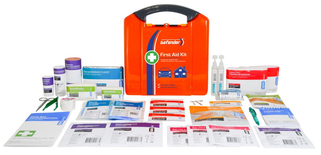 Defender 3 Series Premium First Aid Kit - 120-Piece Emergency Medical Supplies for Home, Car, Workplace & Outdoor Adventures - Compact Trauma Kit with Bandages, Gauze & First Aid Essentials