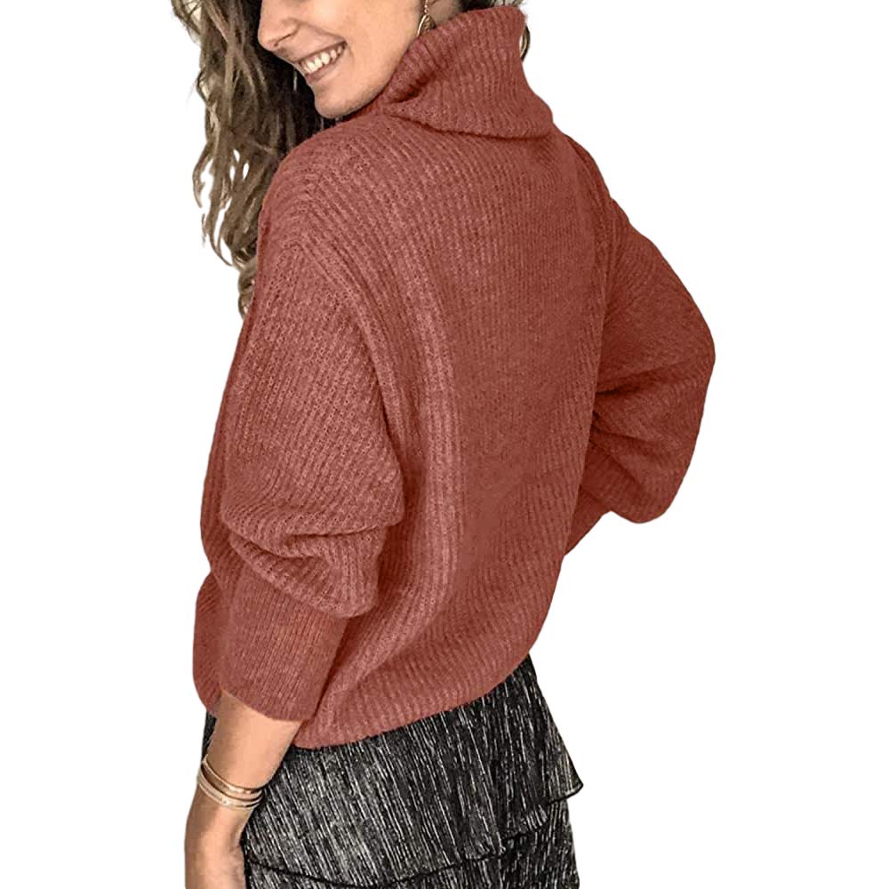 Women's Oversized Turtleneck Chunky Knit Sweater - Winter Warm Pullover with Cowl Neck & Long Sleeves - Cozy Loose Fit for Casual Outfits, Office Wear & Holiday Gatherings
