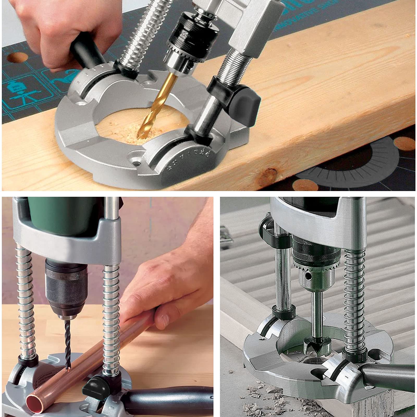 CertBuy Portable Drill Press for Hand Drill - Multi-Angle Drill Guide Attachment (1/4