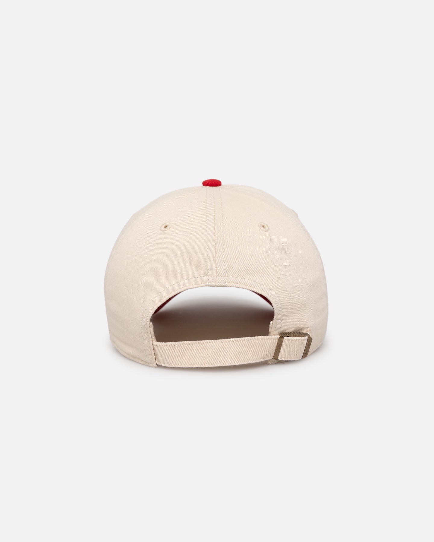 47 Brand New York Yankees Two-Tone Clean Up Strapback Hat - Natural/Red - Perfect for Baseball Games, Streetwear & Casual Outfits