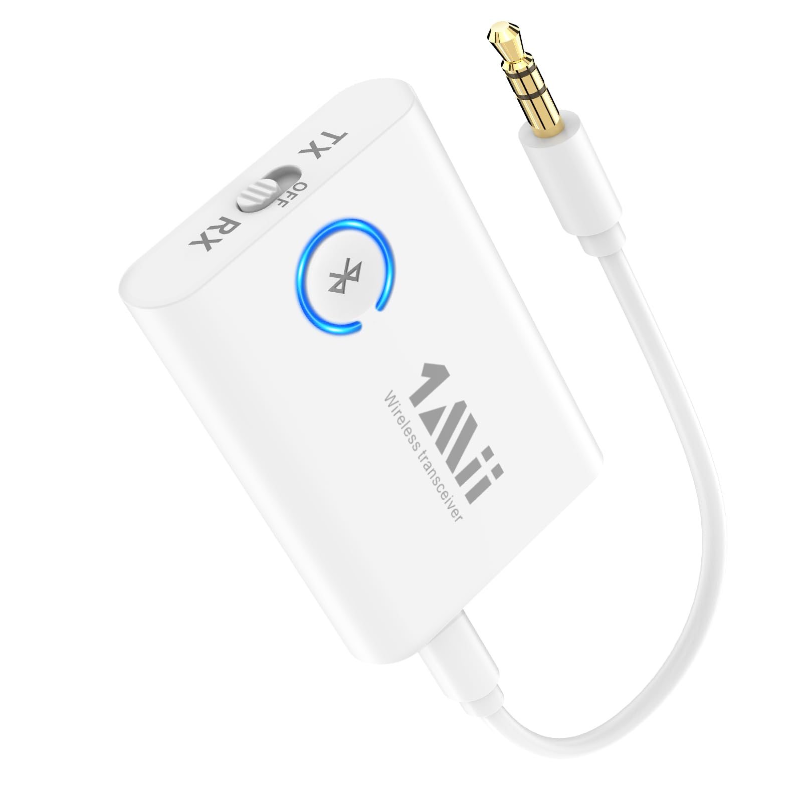 1Mii Bluetooth 5.3 Transmitter & Receiver with aptX HD & Low Latency aptX Adaptive - Wireless Audio Adapter for TV to Headphones, Speakers, Car, Airplanes & Earphones | Perfect for Home Theater, Gaming & Travel Use