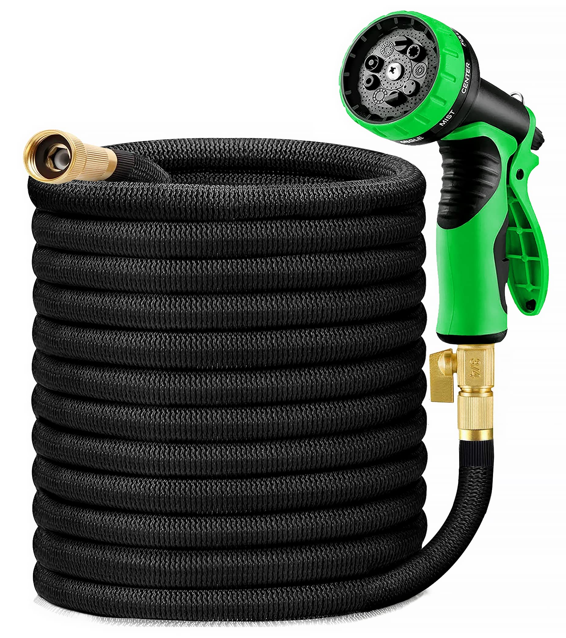 Vorey 100FT Expandable Garden Hose with 9-Function Nozzle - Lightweight & Durable for Outdoor Watering