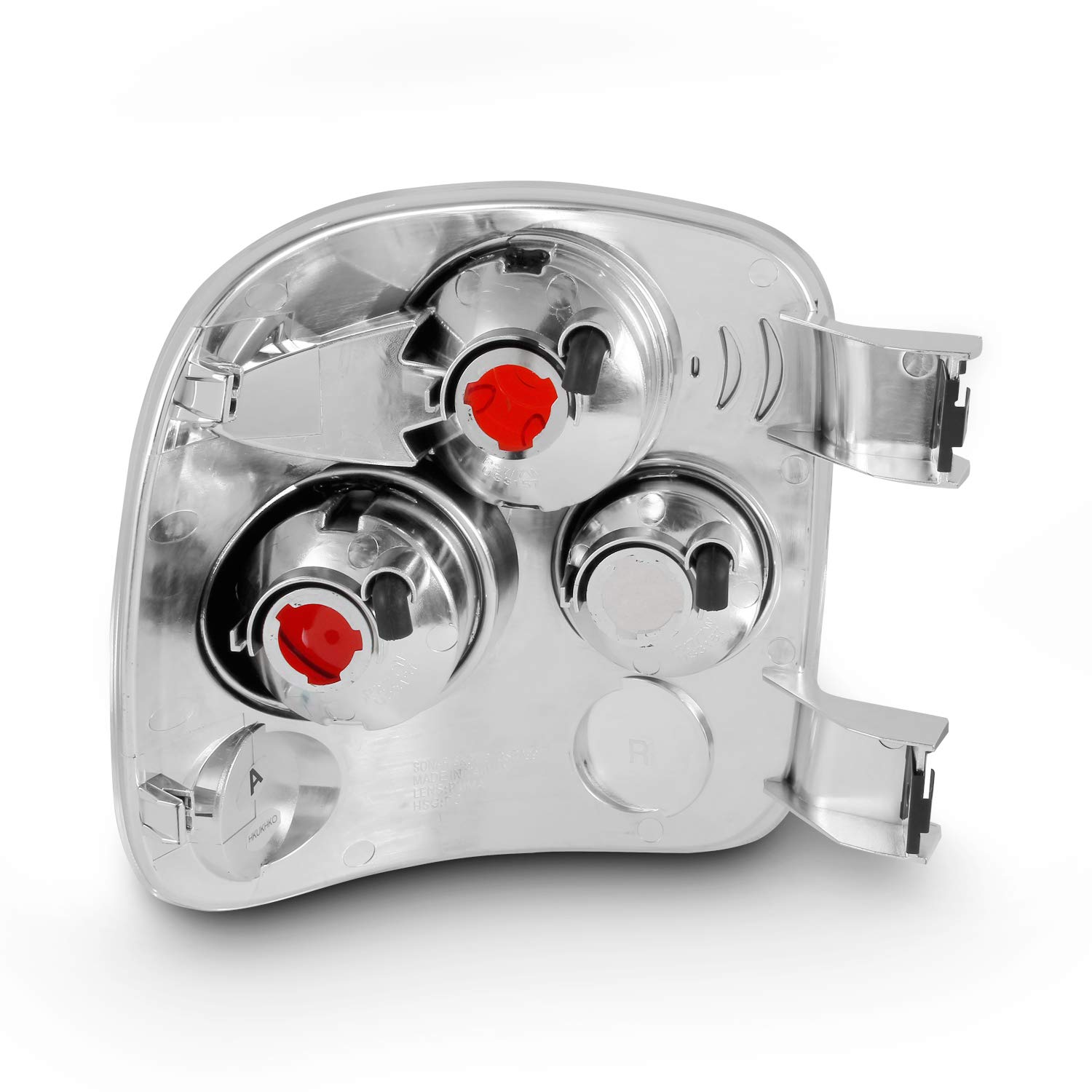AKKON Chrome Housing Tail Lights Rear Pair Lamps for 1999-2004 Chevy Silverado & GMC Sierra Stepside Models - Upgrade Your Truck's Style & Safety for Night Driving & Off-Road Adventures