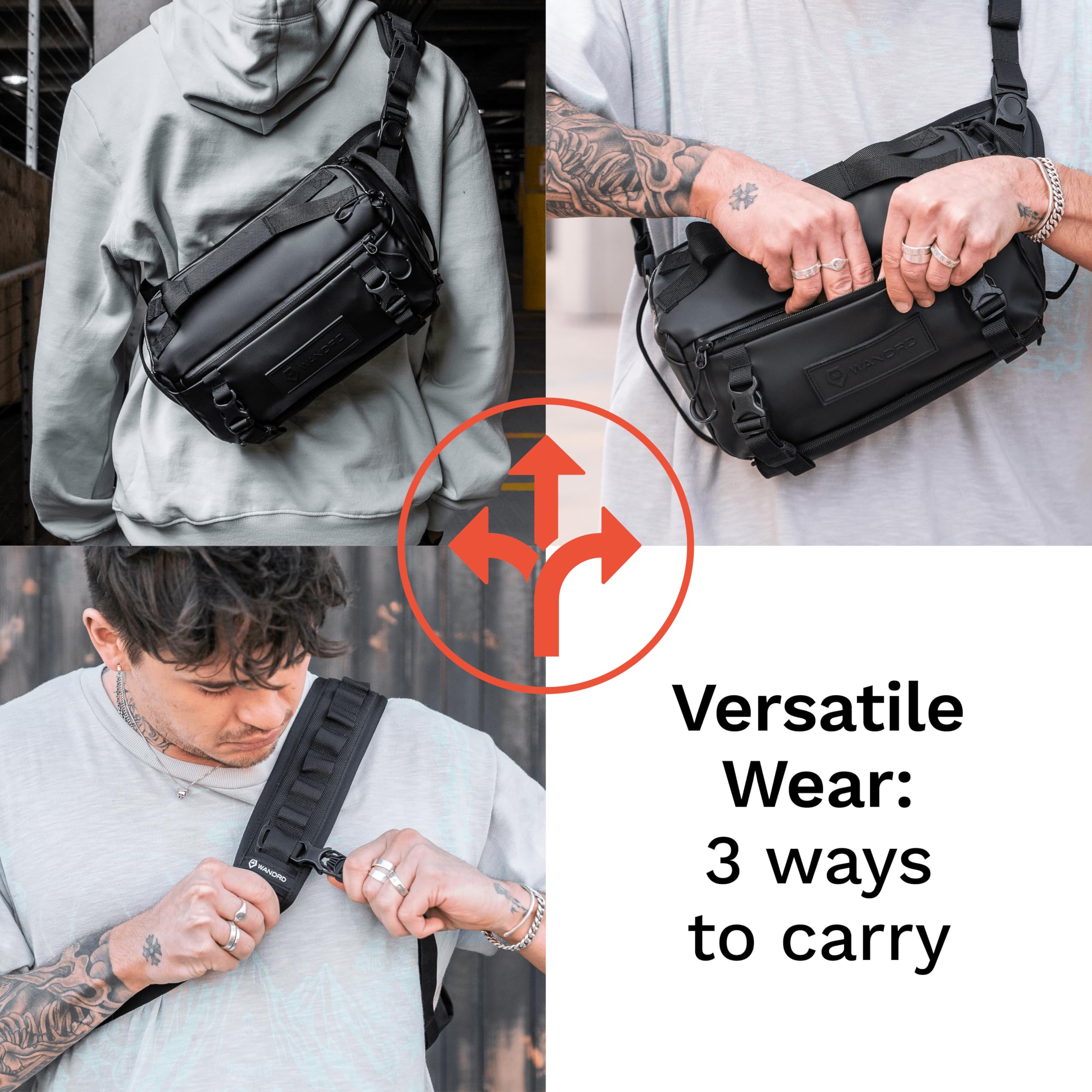 WANDRD ROGUE 6L Sling Camera Bag - Waterproof Crossbody Bag & DSLR Camera Case for Photographers, Travel & Hiking (Aegean Blue) - Perfect for Outdoor Adventures, Urban Commuting & Daily Photography Gear Storage
