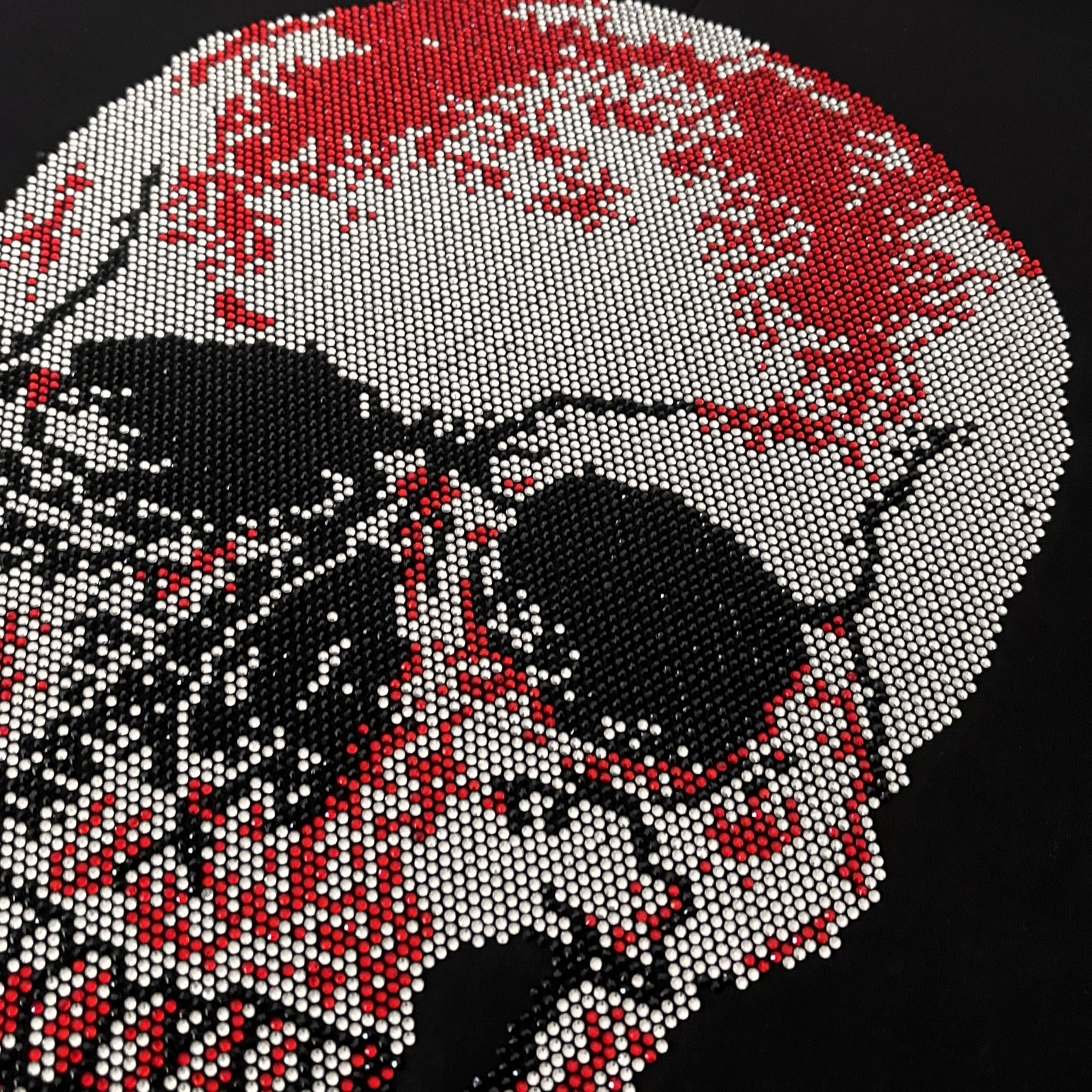 Rhinestone Red Skull Iron-On Patch for Jackets, Hats & Bags - DIY Embellishment for Punk, Gothic & Biker Fashion