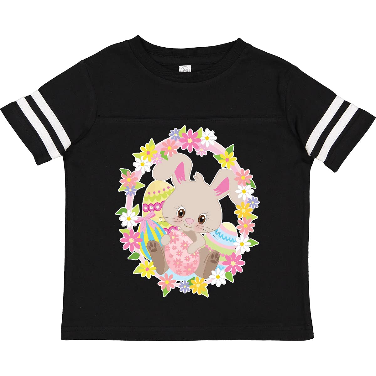 Easter Bunny T-Shirt for Kids - Floral & Egg Design for Spring