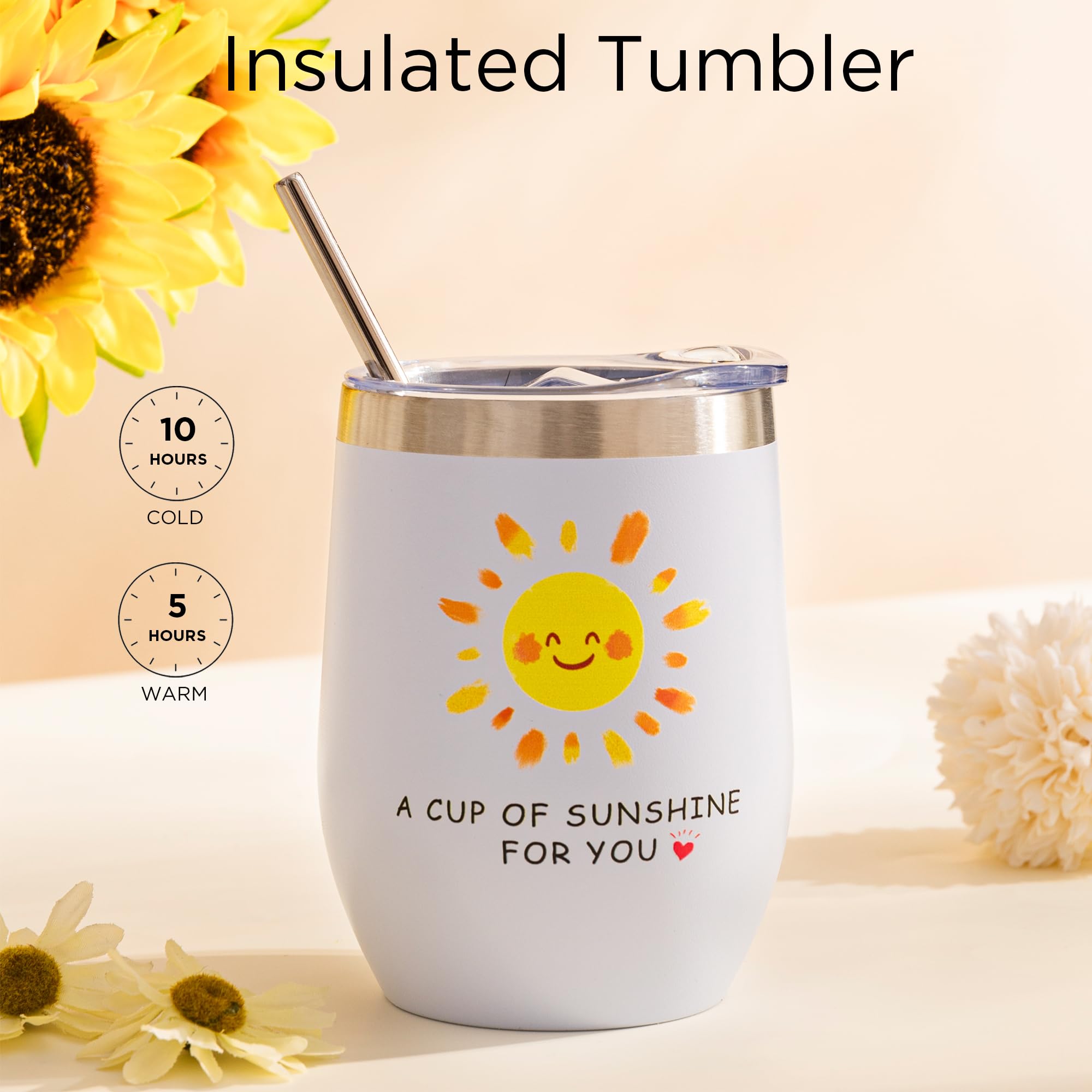 Sunflower Gifts for Women - Birthday, Get Well Soon & Self Care Gift Baskets with Relaxation Bath Set - Perfect Christmas Gifts for Mum, Wife, Best Friend, Sister & Daughter - Ideal for Spa Nights, Recovery Days & Special Occasions